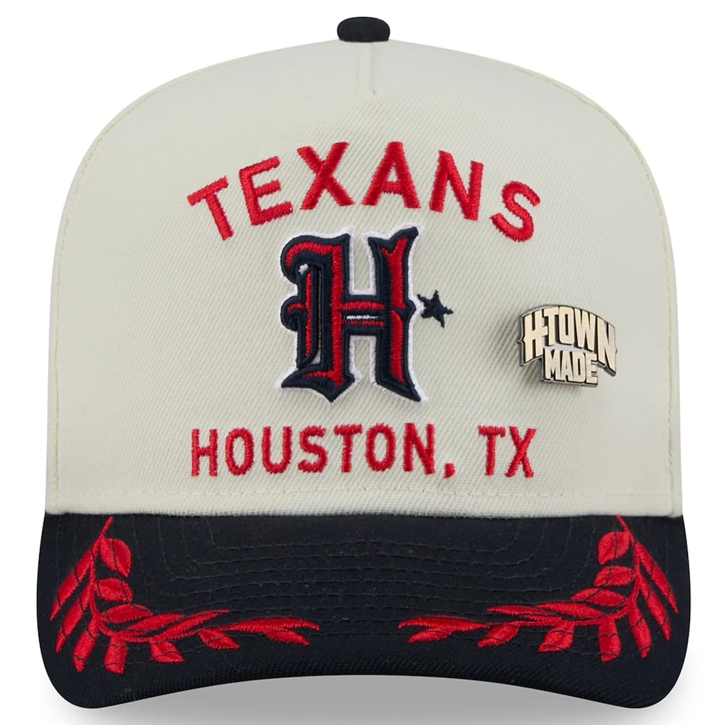New Era Hat Houston Texans New Era 2025 NFL Draft A-Frame 59FIFTY Fitted - Cream/Navy Houston Texans New Era 2025 NFL Draft A-Frame 59FIFTY Fitted - Cream/Navy