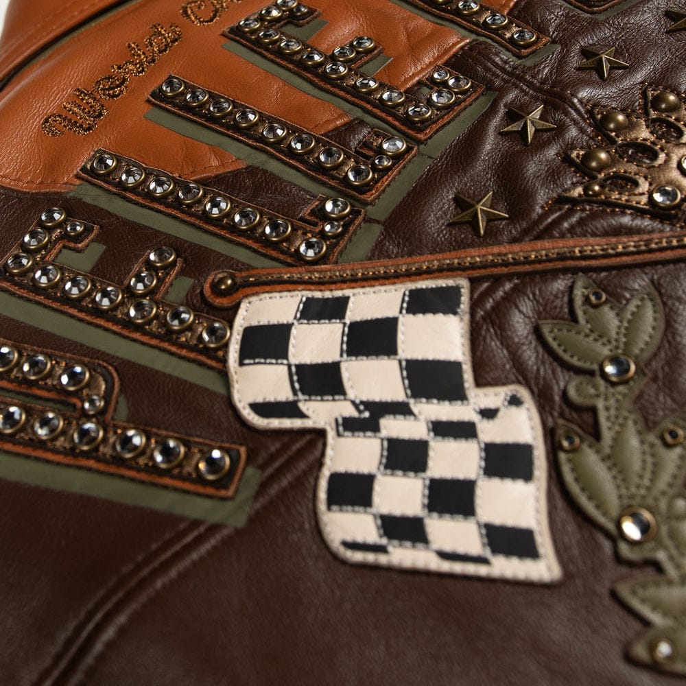 Pelle Pelle Daytona Special Jacket BR, detailed leather jacket front view