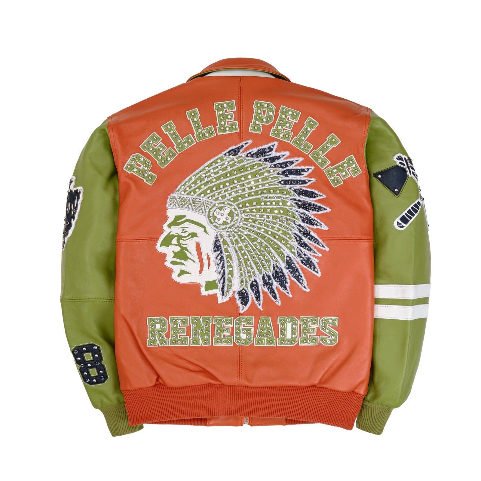 Pelle Pelle Jackets Pelle Pelle Renegades Jacket - Green & Orange Pelle Pelle Renegades Jacket - Green & Orange