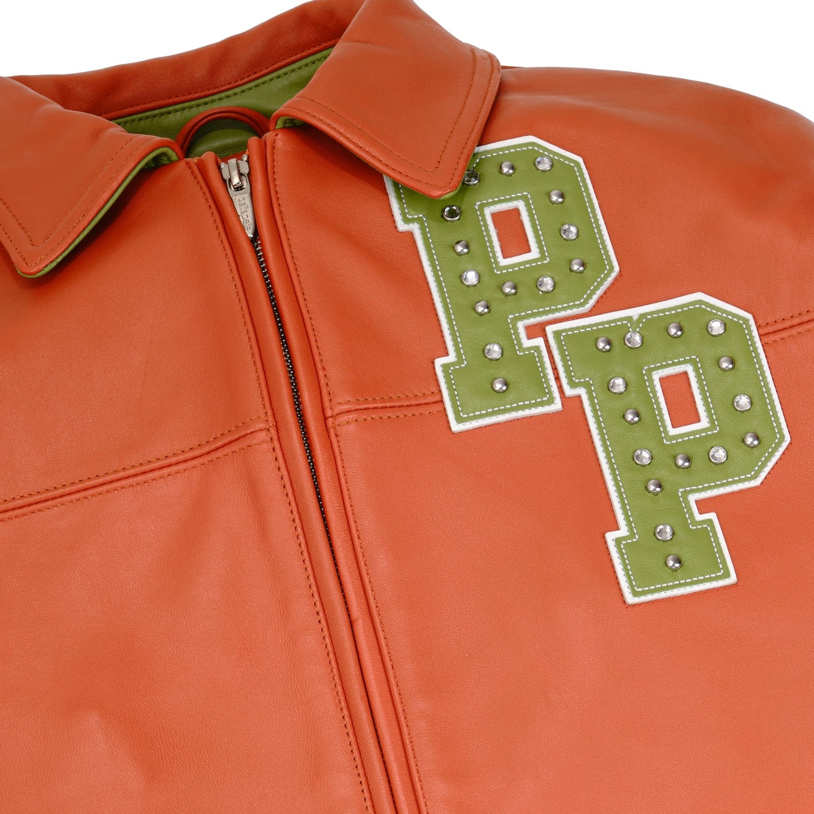 Pelle Pelle Jackets Pelle Pelle Renegades Jacket - Green & Orange Pelle Pelle Renegades Jacket - Green & Orange