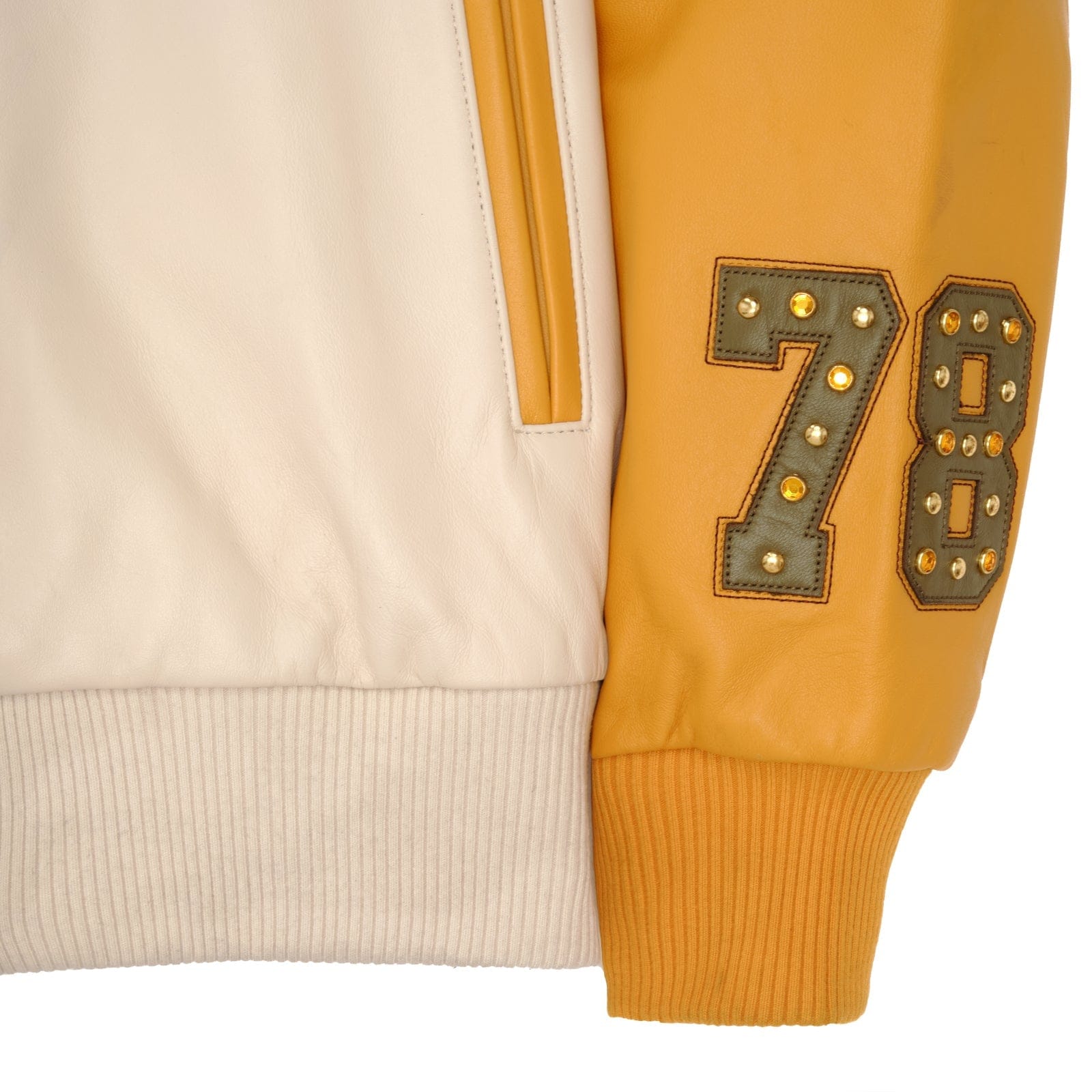 Pelle Pelle Jackets Pelle Pelle Renegades Jacket - White & Gold Pelle Pelle Renegades Jacket - White & Gold