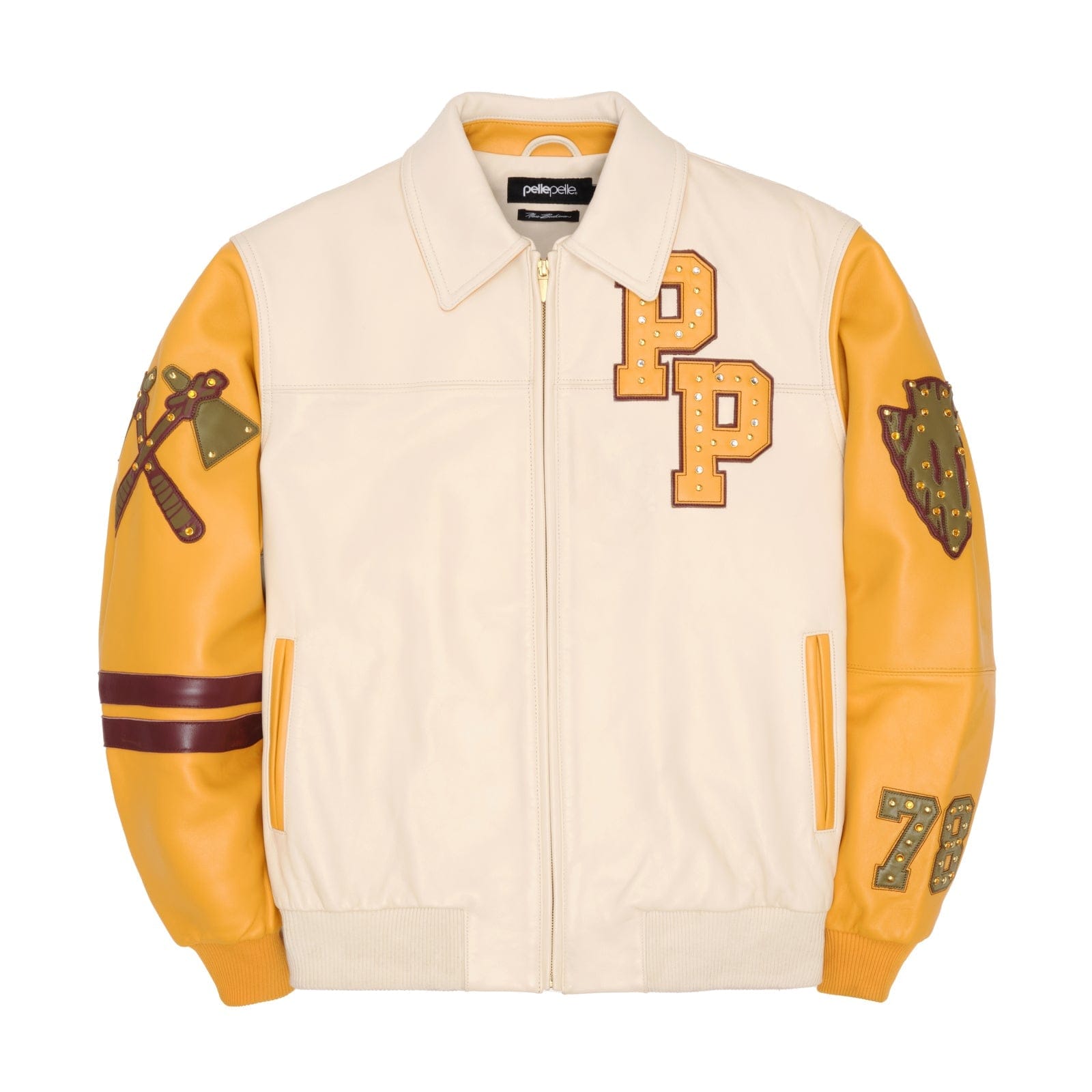 Pelle Pelle Jackets Pelle Pelle Renegades Jacket - White & Gold Pelle Pelle Renegades Jacket - White & Gold