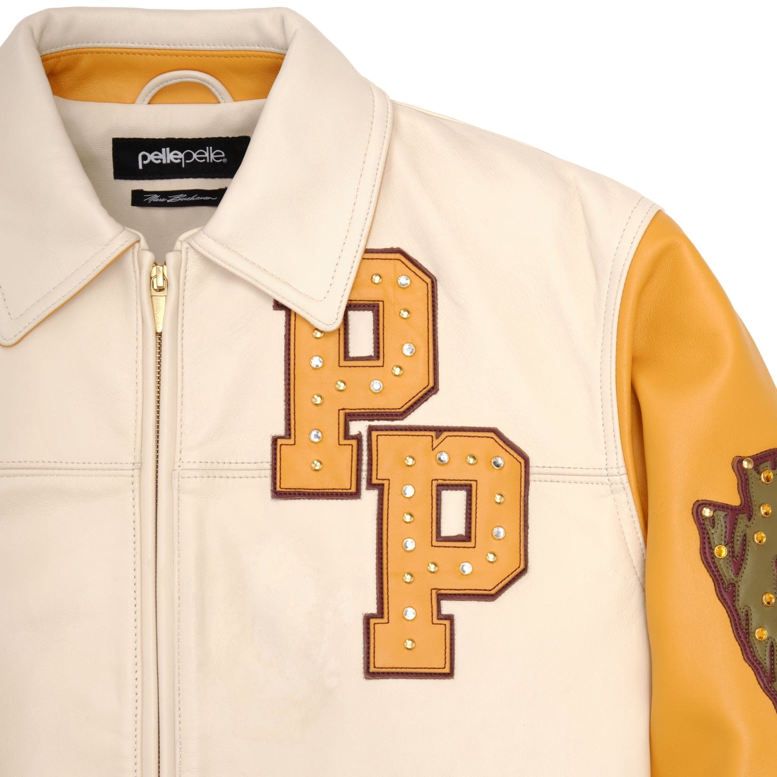 Pelle Pelle Jackets Pelle Pelle Renegades Jacket - White & Gold Pelle Pelle Renegades Jacket - White & Gold