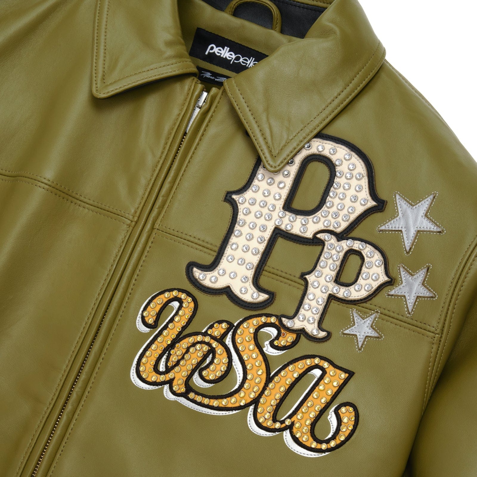 Pelle Pelle Jackets Pelle Pelle Stars And Stripes Jacket - Green Pelle Pelle Stars And Stripes Jacket - Green