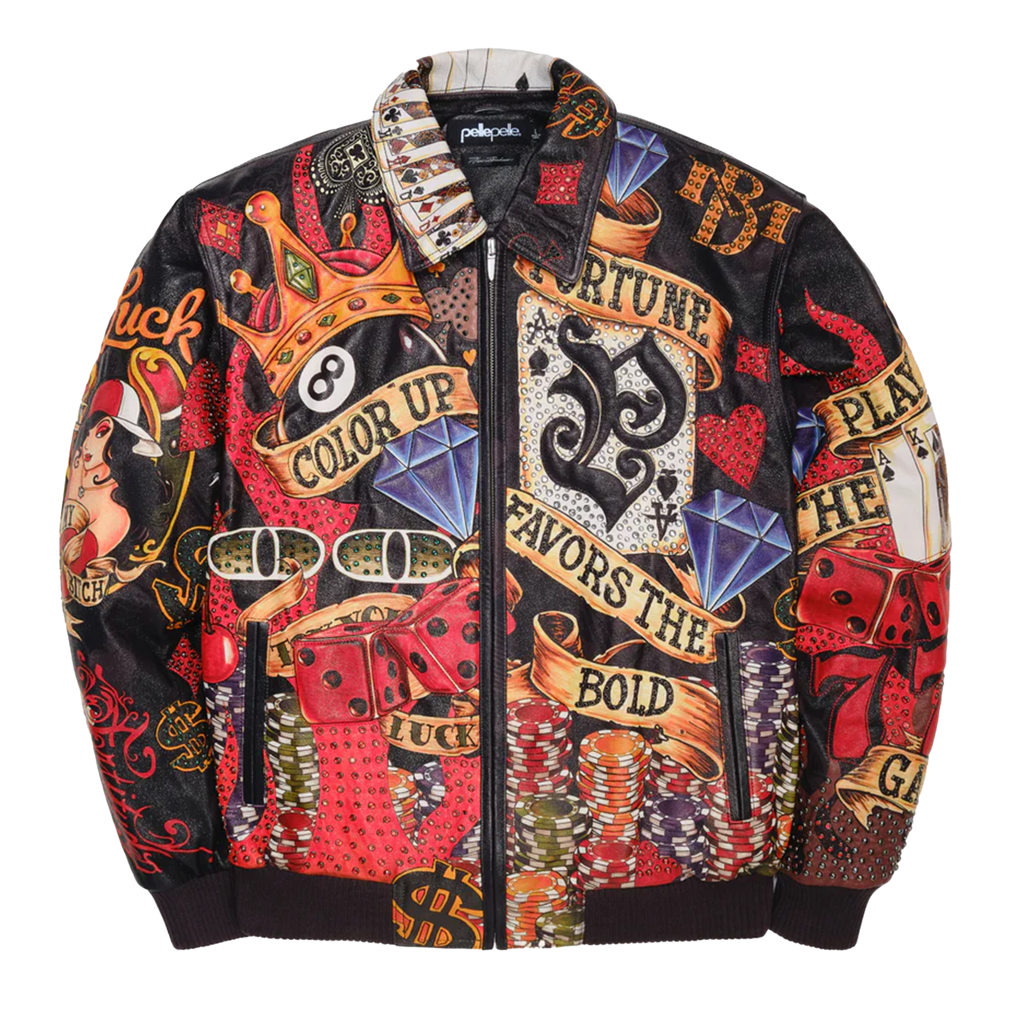 Pelle Pelle High Roller Jacket featuring a sleek design and vibrant colors, ideal for stylish outerwear.
