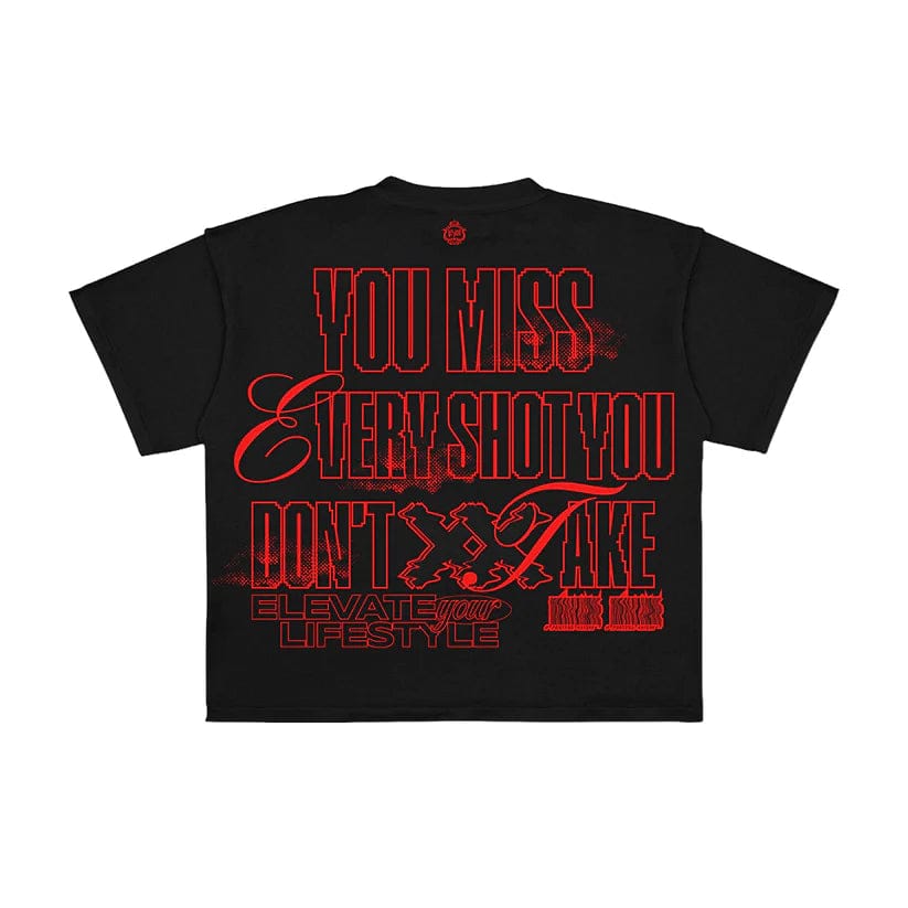 Black Premium Milano Roll The Dice T-Shirt featuring a bold graphic design on the front.