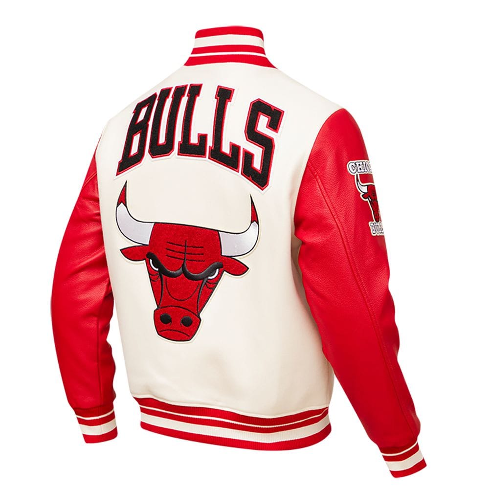Pro Standard Jackets NBA Chicago Bulls Retro Classic Rib Wool Varsity Jacket NBA Chicago Bulls Retro Classic Rib Wool Varsity Jacket