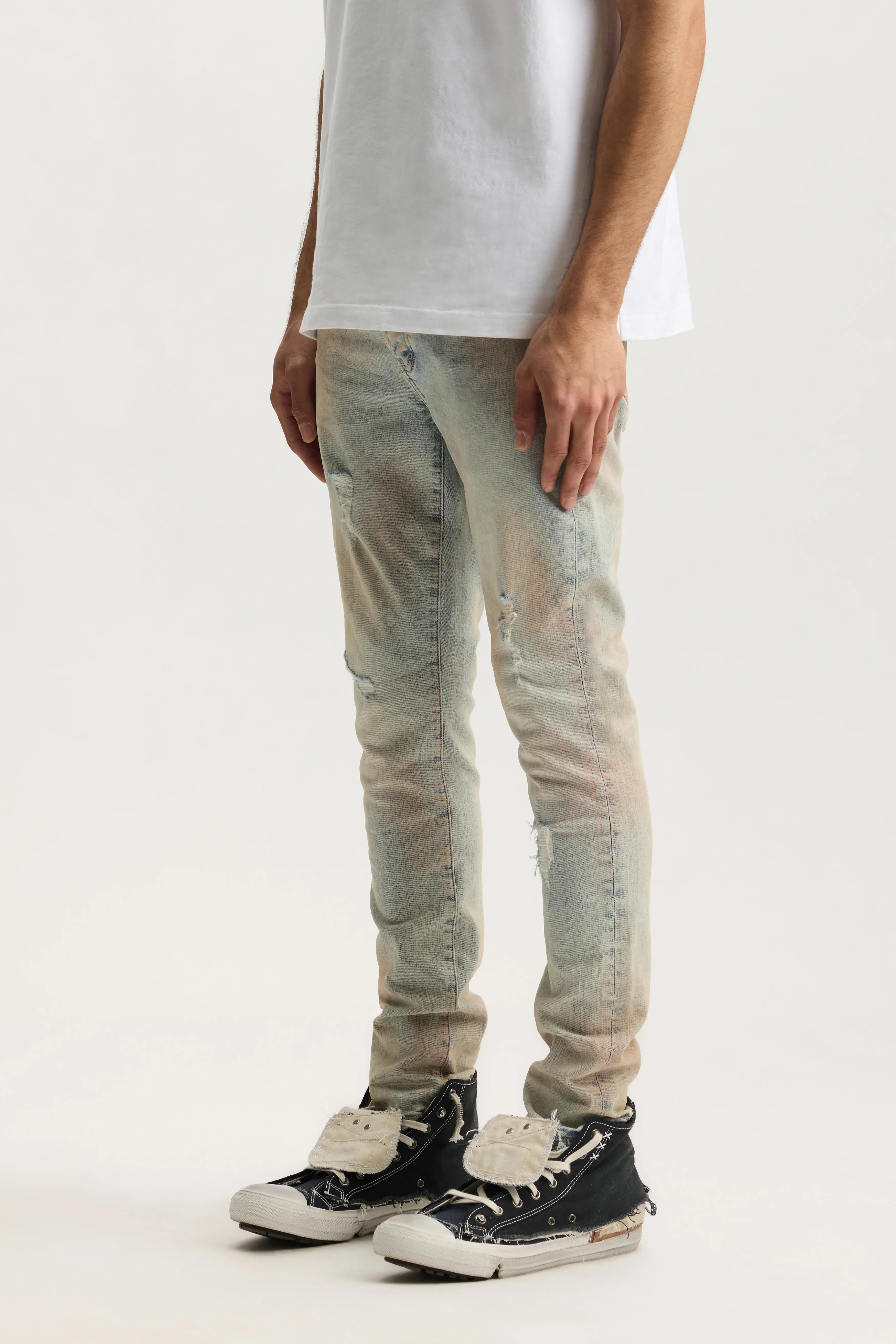 Purple Brand Denim P001 Pink Mud Distressed P001 Pink Mud Distressed