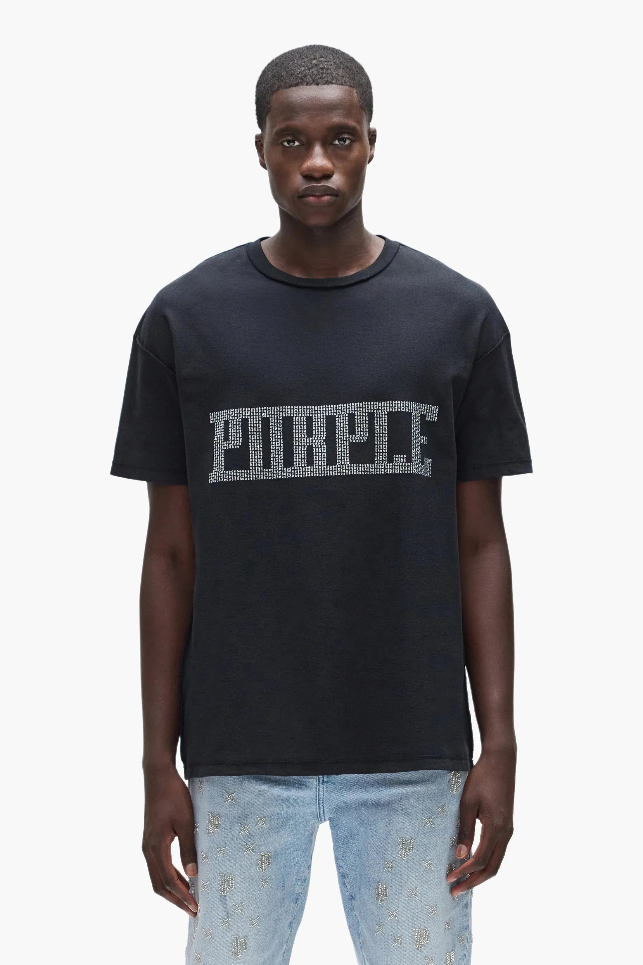 Purple Brand T-Shirts Purple Brand Crystal Plaque Tee Purple Brand Crystal Plaque Tee