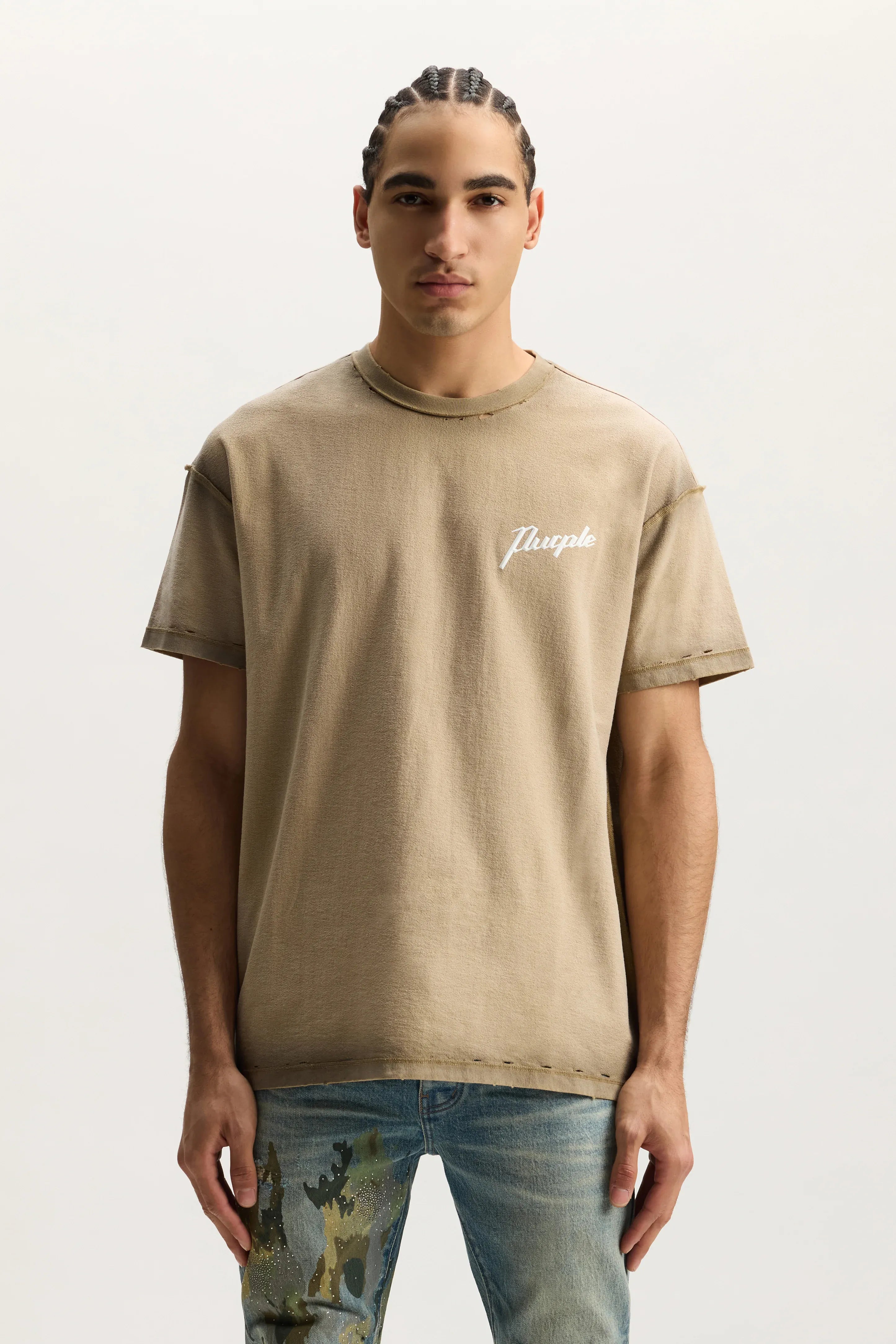 Purple Brand T-Shirts Purple Working Script Tee Purple Working Script Tee