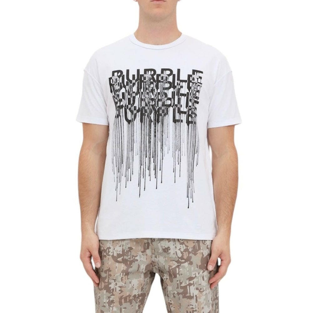 Purple Brand T-Shirts Purple Brand Inside Out Wordmark Drip Tee - White Purple Brand Inside Out Wordmark Drip Tee - White