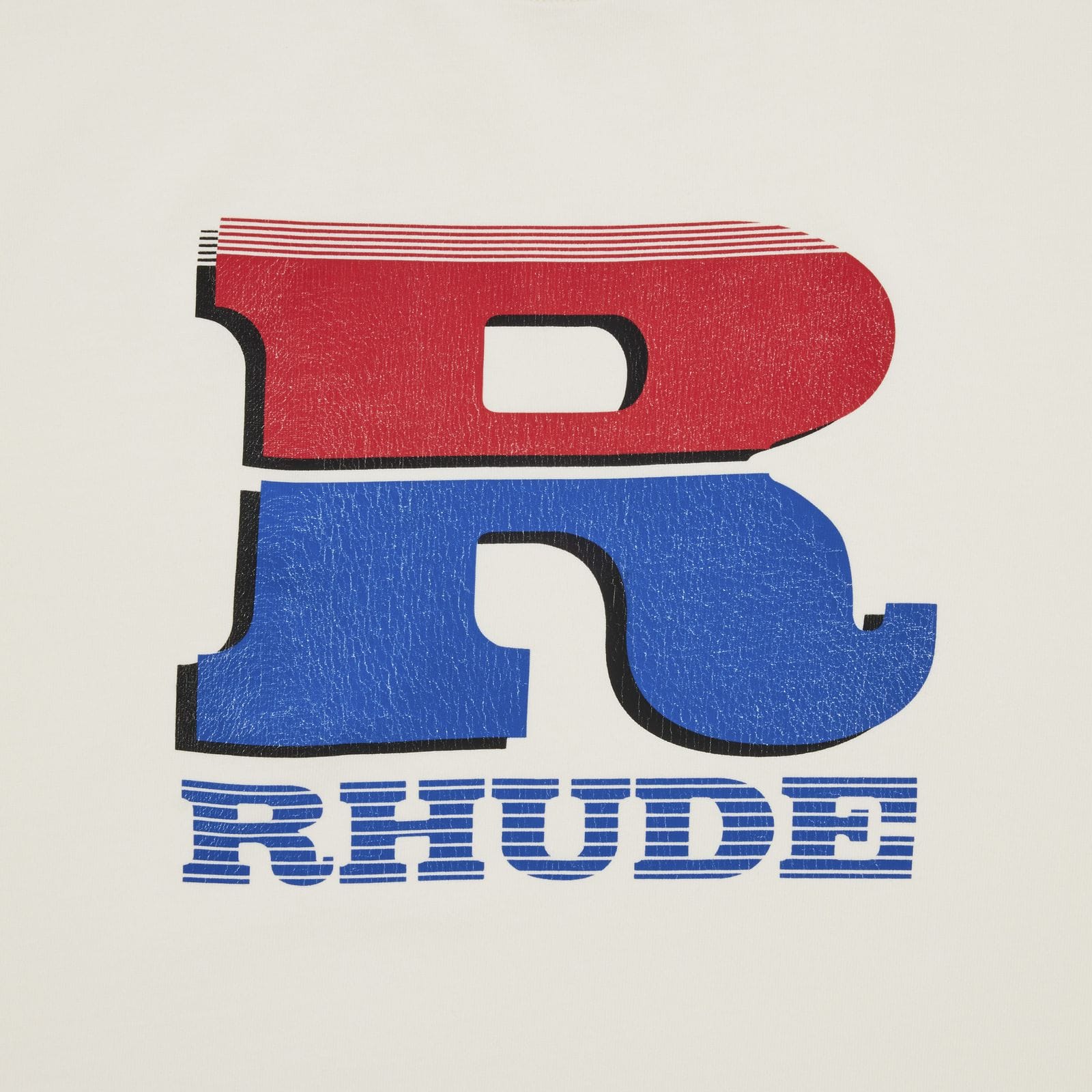 Rhude T-Shirts Rhude Split Petrol Logo Long-Sleeve Tee Rhude Split Petrol Logo Long-Sleeve Tee