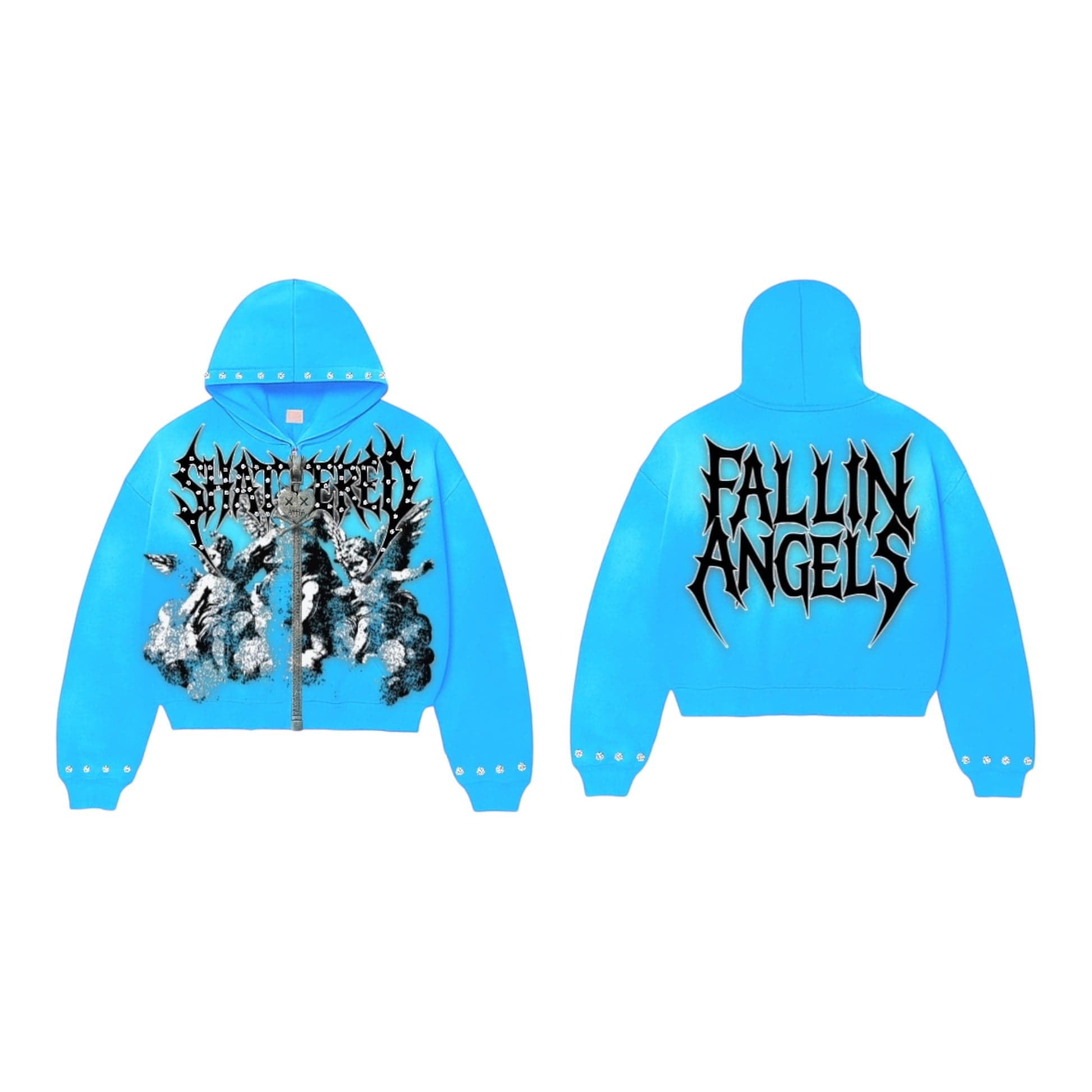 Shattered Hearts Hoodies Shattered Hearts Fallin Angels Hoodie Shattered Hearts Fallin Angels Hoodie