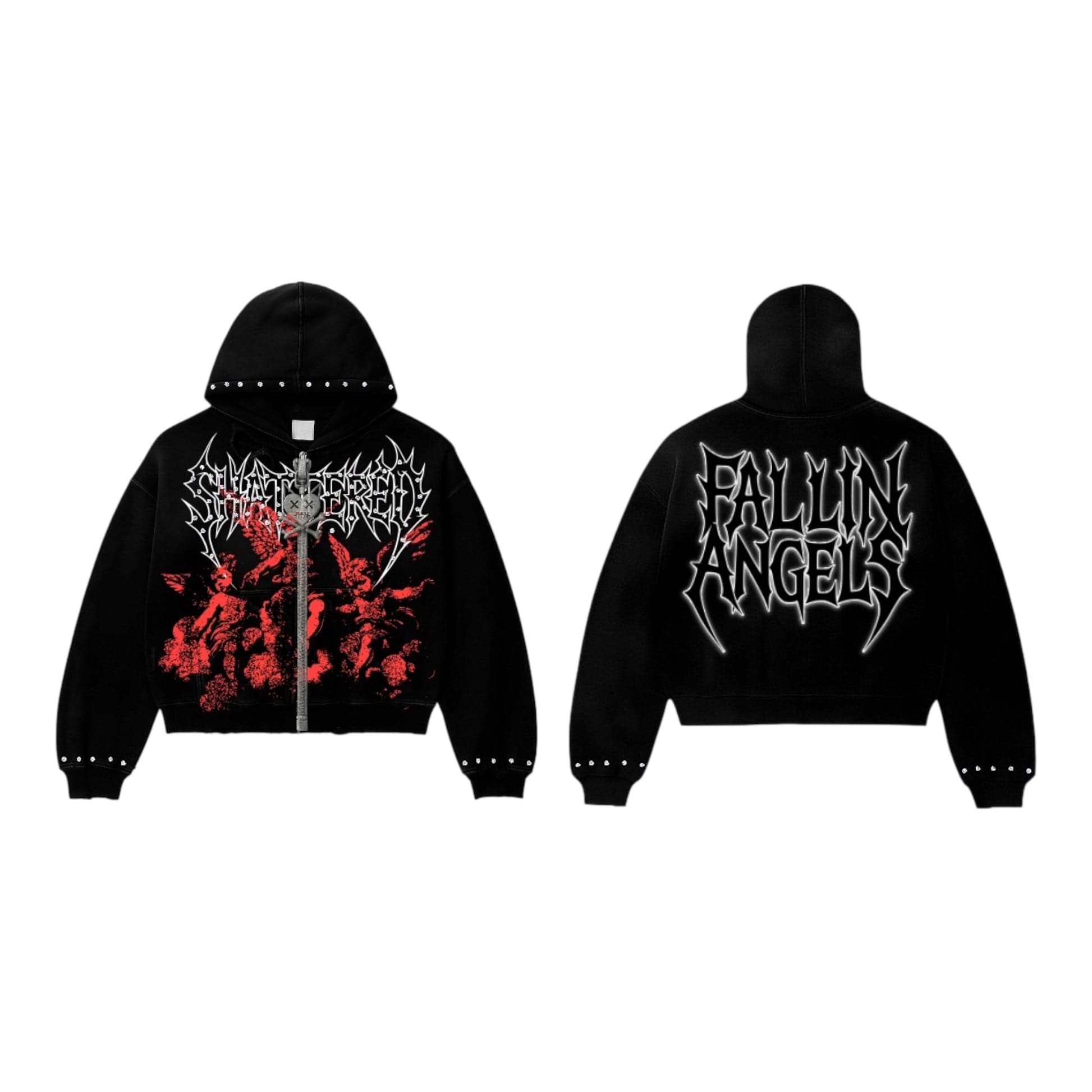Shattered Hearts Hoodies Shattered Hearts Fallin Angels Hoodie Shattered Hearts Fallin Angels Hoodie