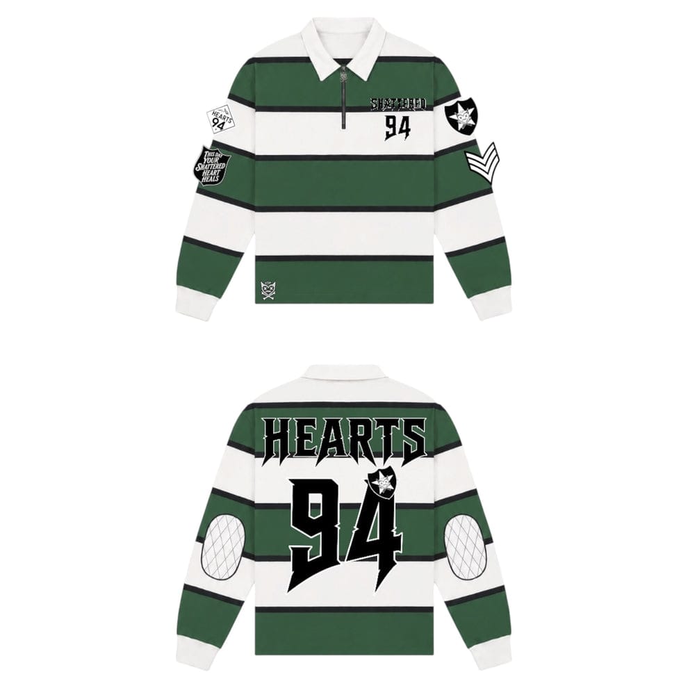 Shattered Hearts Sweatshirts KNITTED 94 RUGBY | GREEN KNITTED 94 RUGBY | GREEN