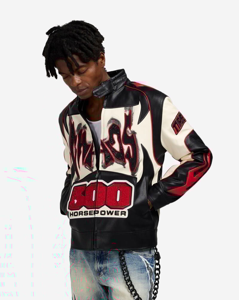 Smokerise PU Racing Jacket Red