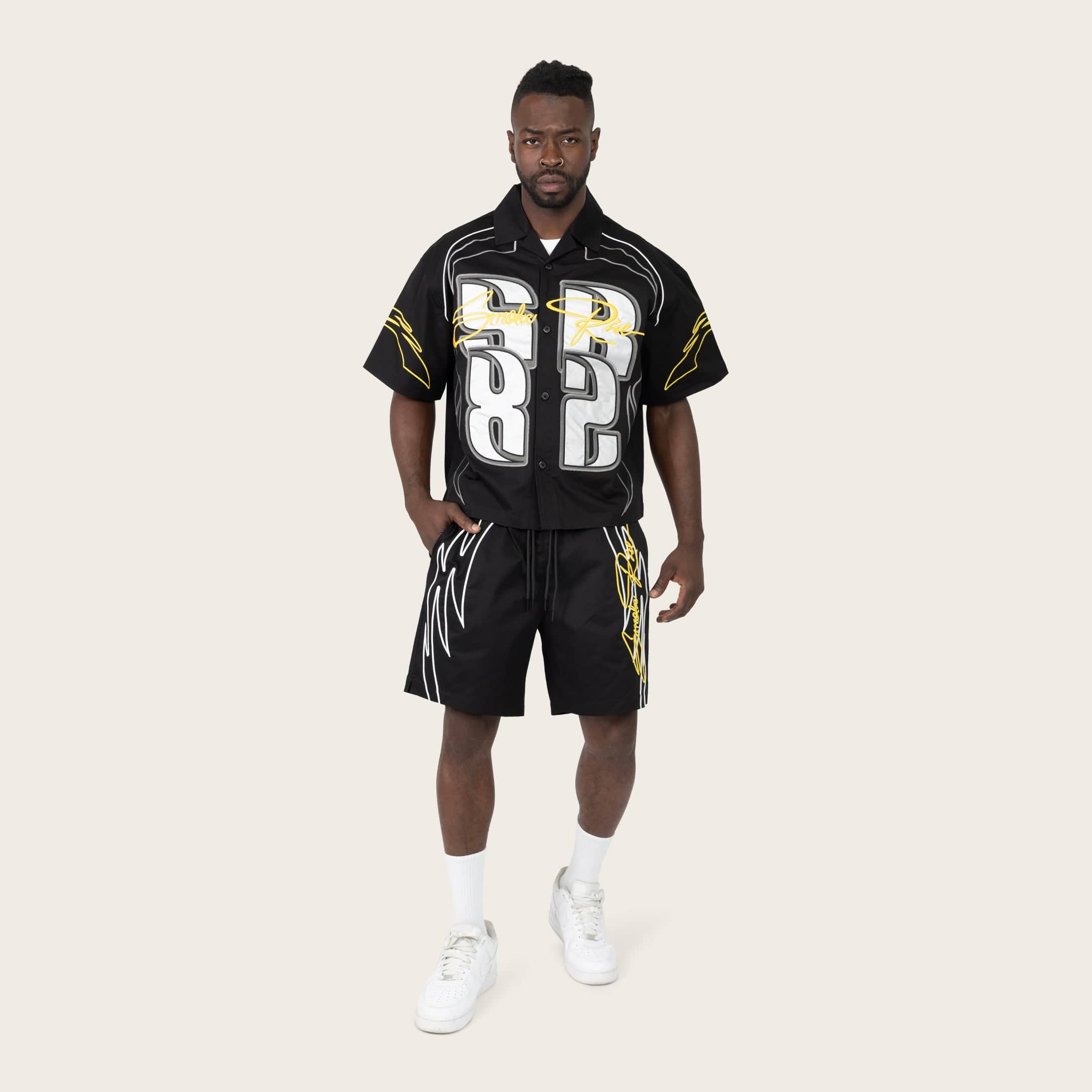 Smokerise Sets SmokeRise Oversized Cropped Seize The Moment Woven Set SmokeRise Oversized Cropped Seize The Moment Woven Set