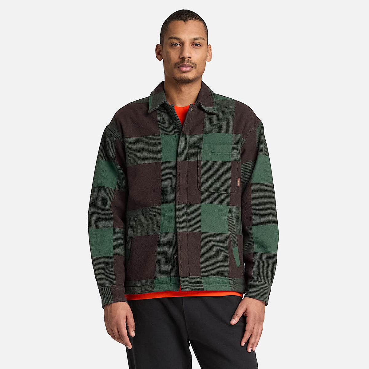 Timberland TIMBERLAND Fleece-Lined Checkered Overshirt TIMBERLAND Fleece-Lined Checkered Overshirt