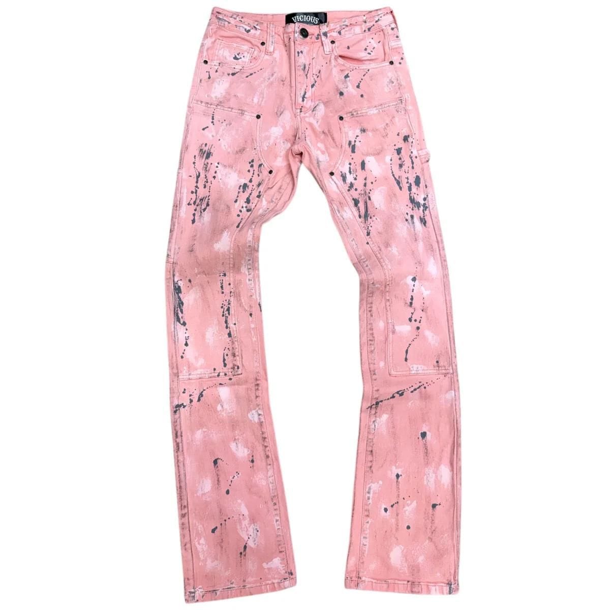Vicious Denim Pink Carpenter Splash Flare Denim Pink Carpenter Splash Flare Denim