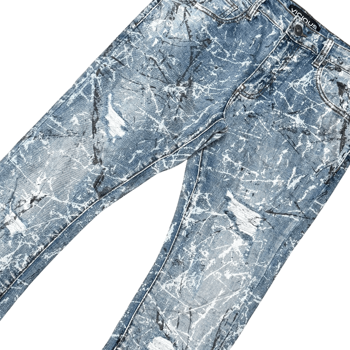 Vicious Denim Vicious Marble Wash Light Blue Denim Vicious Marble Wash Light Blue Denim