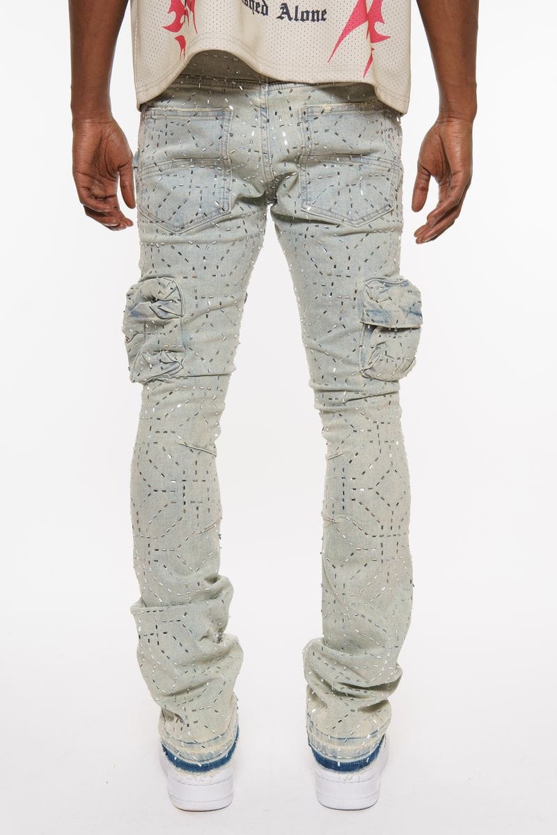 Vicious Denim Vicious Perforated Light Blue Denim Vicious Perforated Light Blue Denim