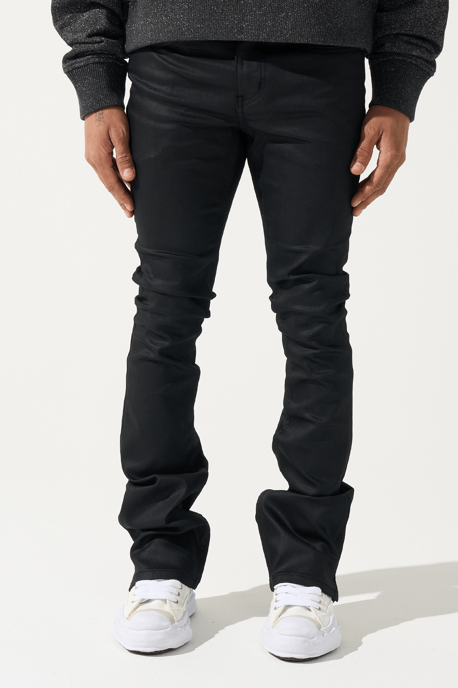 Serenede Denim "CAVIAR" Wax Stacked Jeans "CAVIAR" Wax Stacked Jeans
