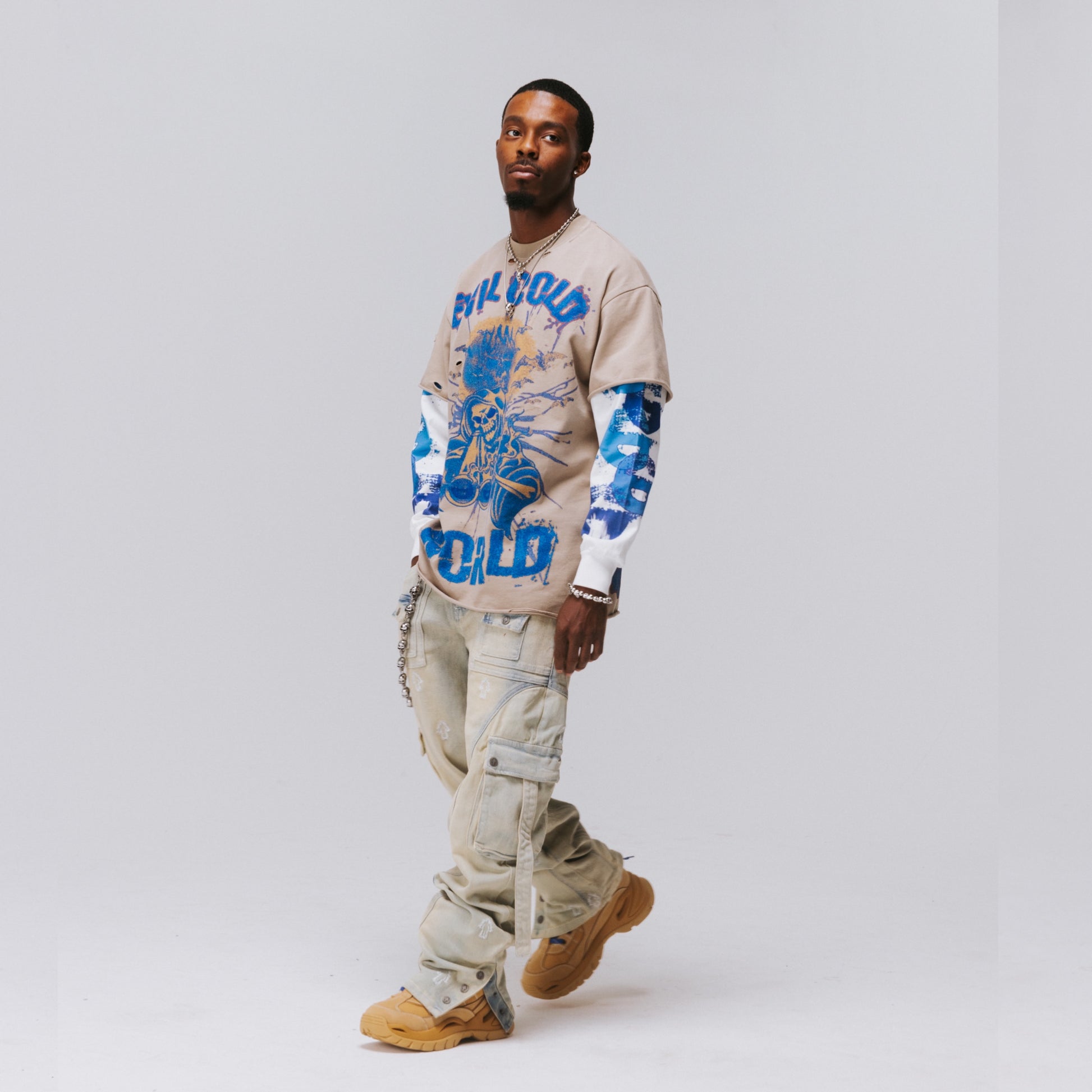 Essence.Wrld  ECW Reaper Double Sleeve Tee.