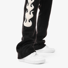 Saints Mohair Stacked Sweatpants