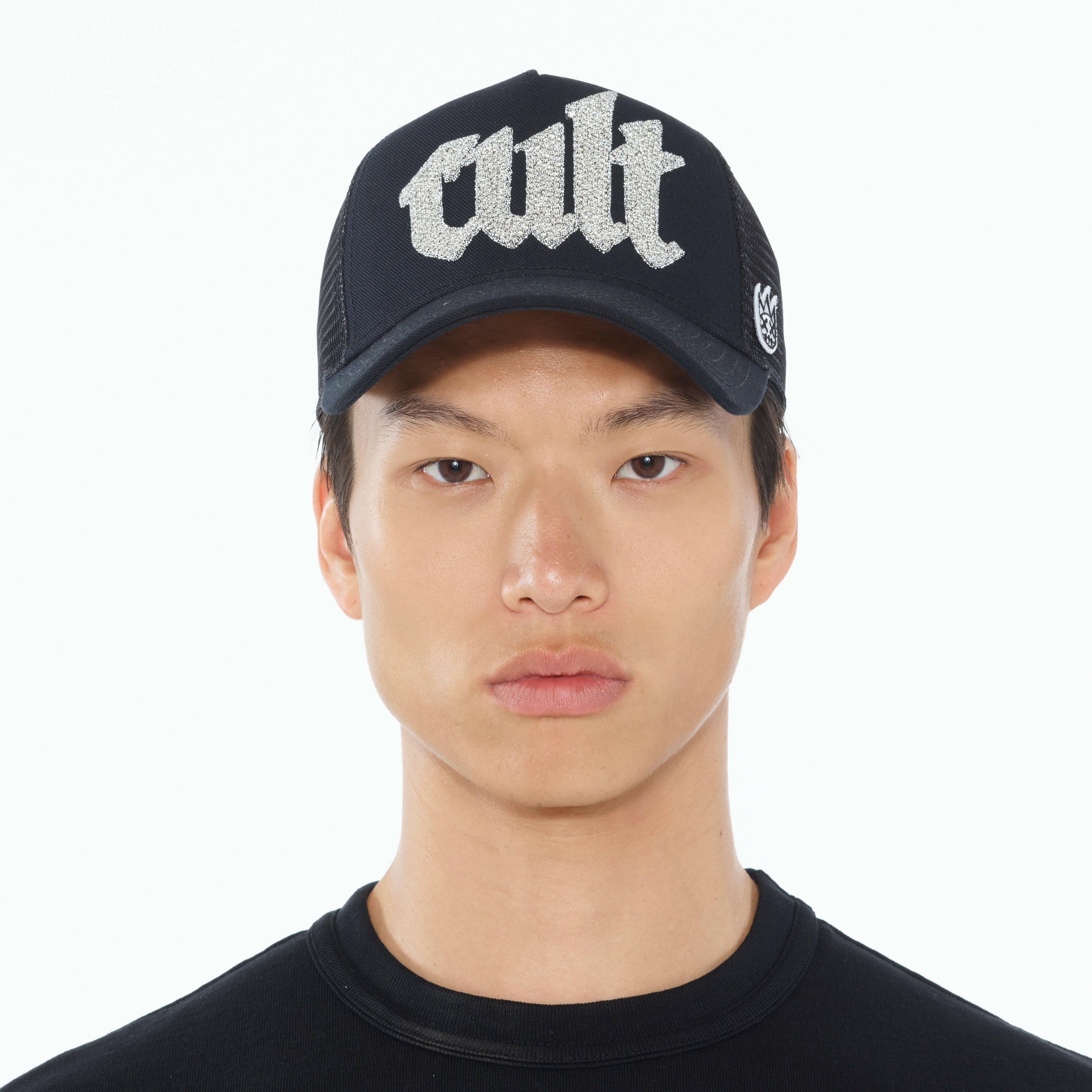 Cult Crystal Cult Script Logo Trucker Hat.