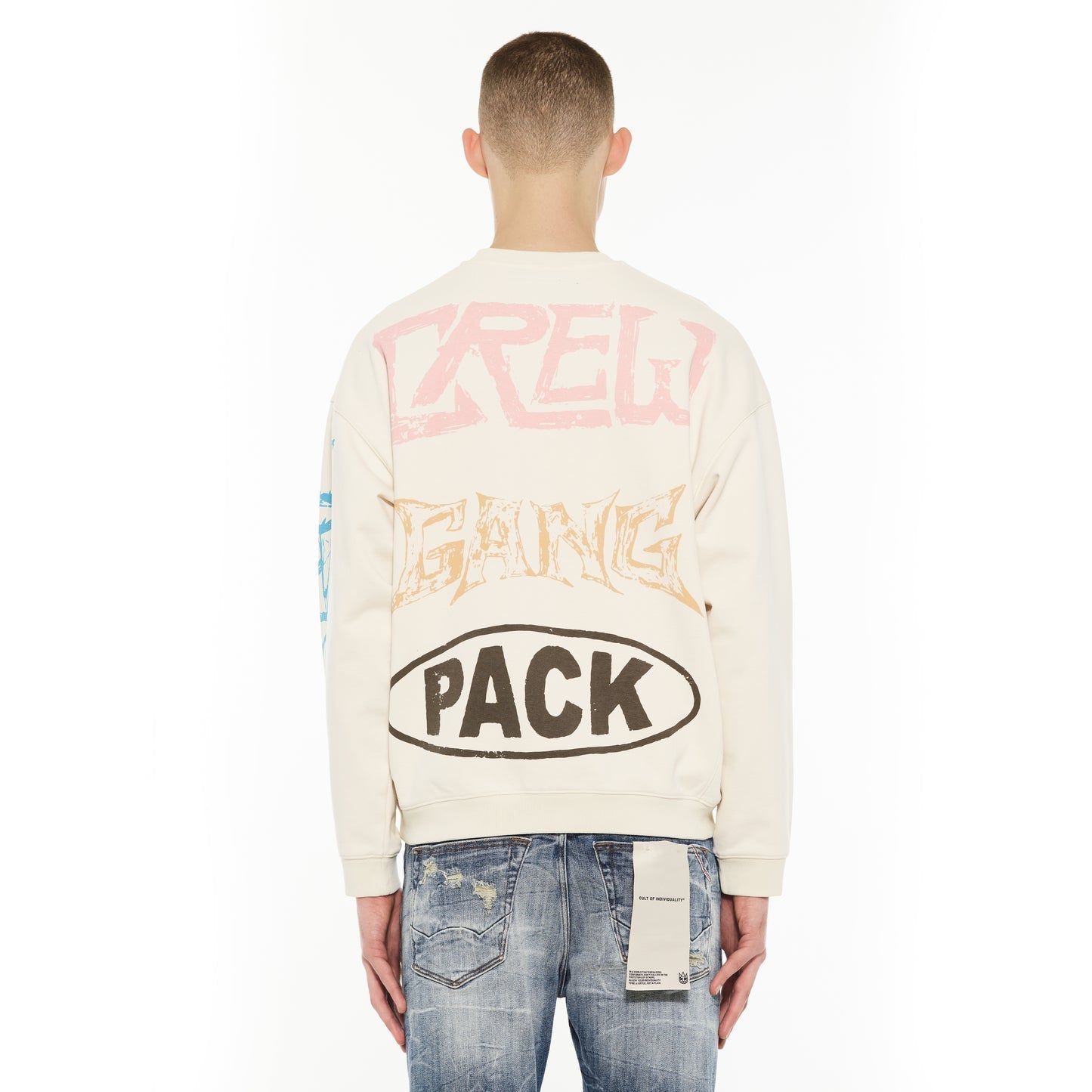 Cult Of Individuality Fleece Crew Novelty Sweatshirt 