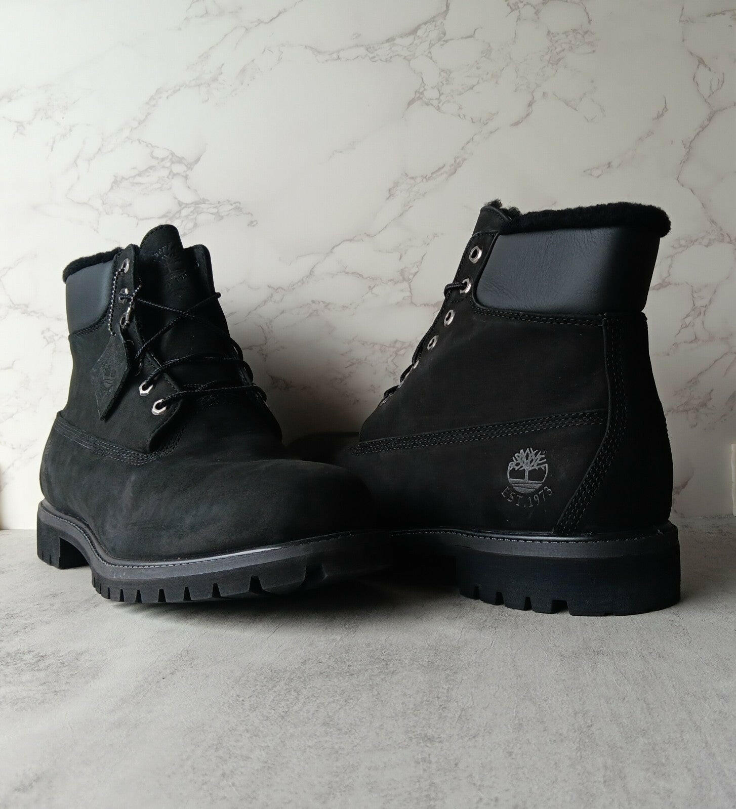 Timberland 6-Inch Premium Fur Line Black Men's Boots - Save 40%.