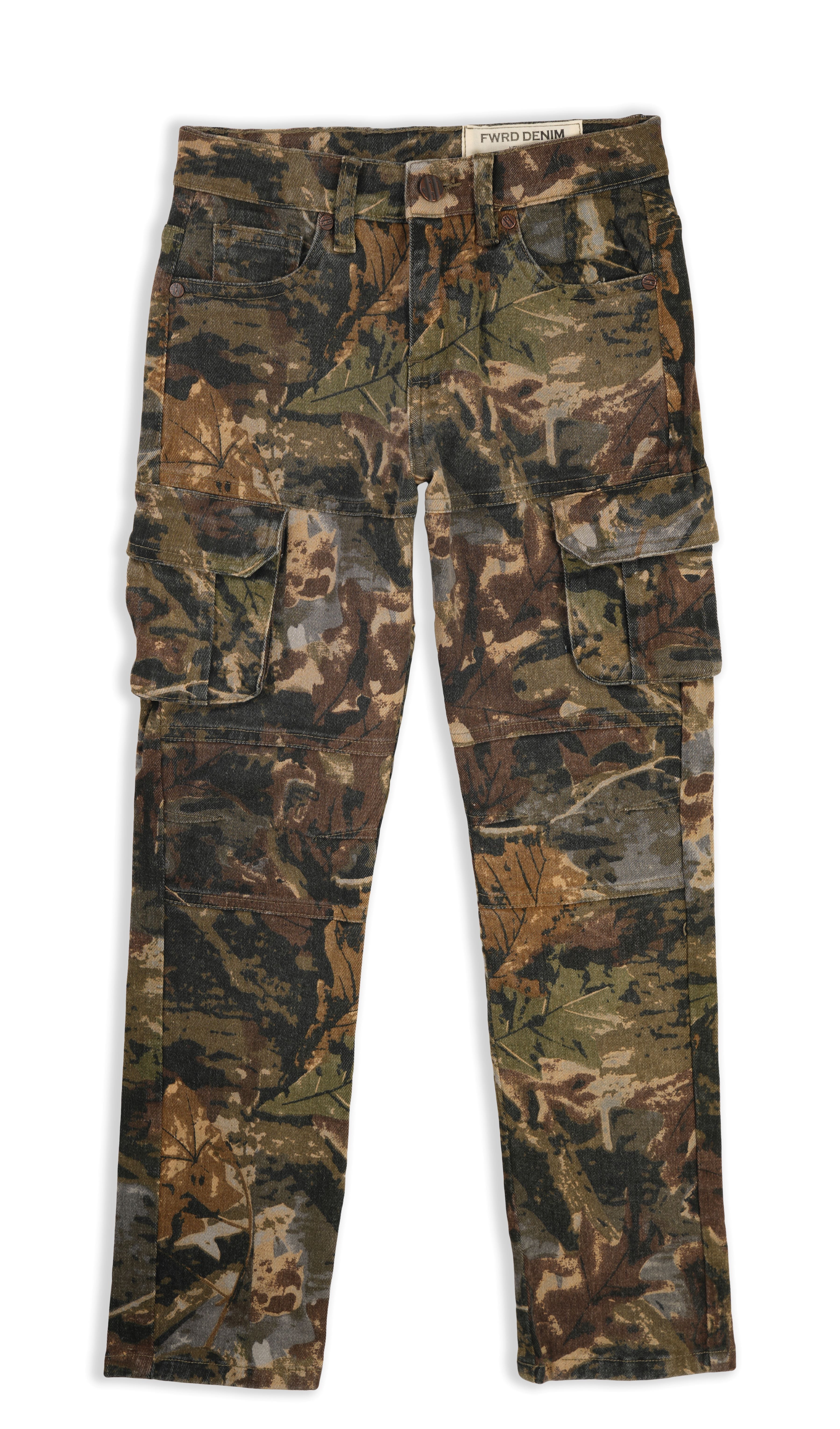 Little Kids Classic Cargo Camo Stretch Relaxed Twill Pant - Woodland Camo