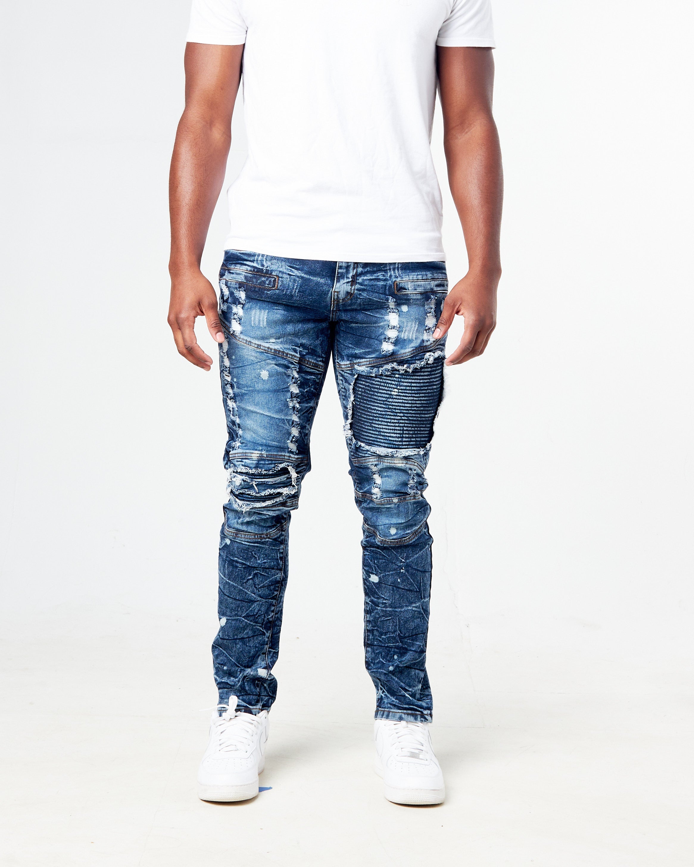 Big Kids Motocross Denim Jean - S. Blue