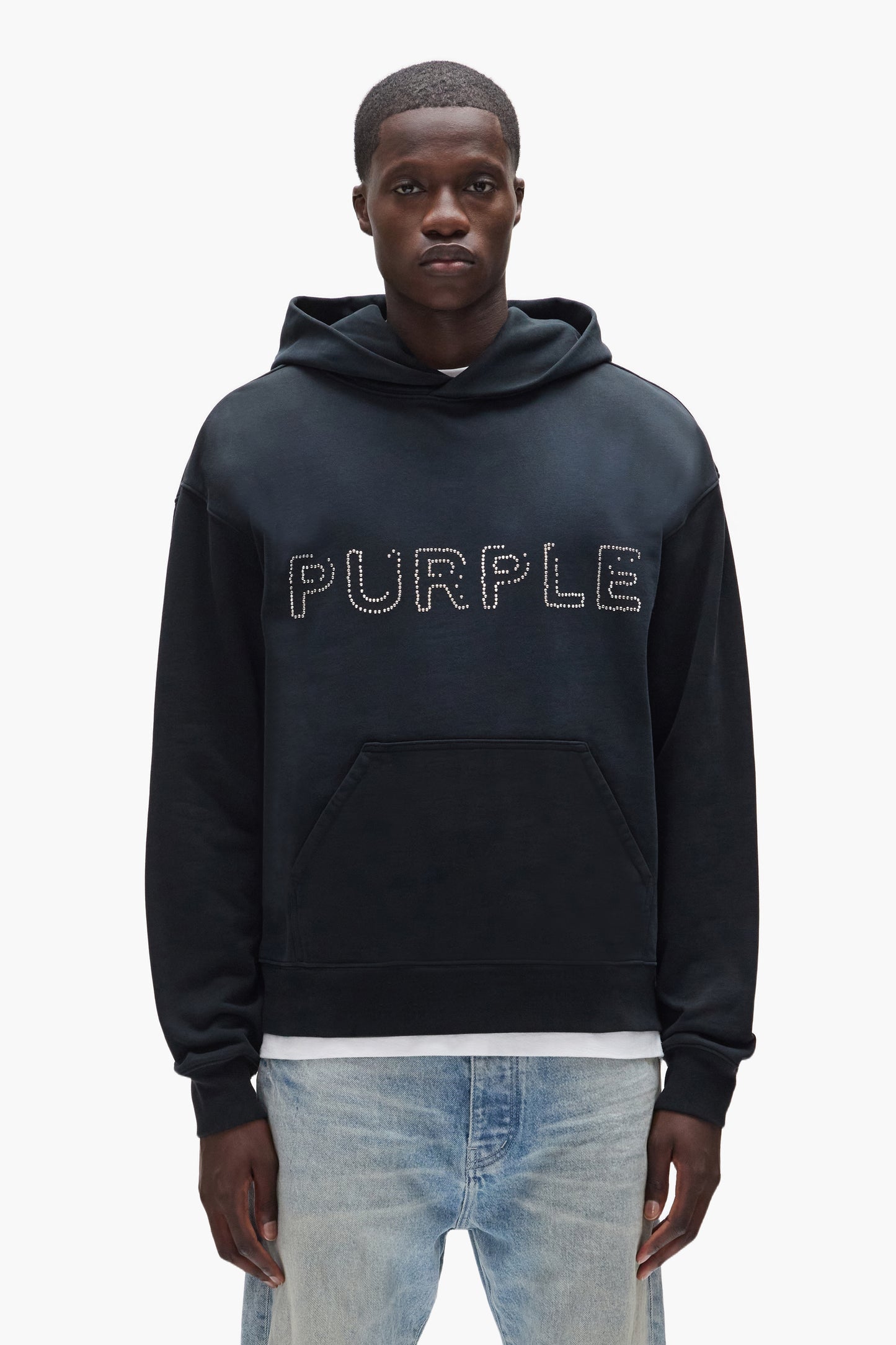 Purple Brand Studded Hoodie
