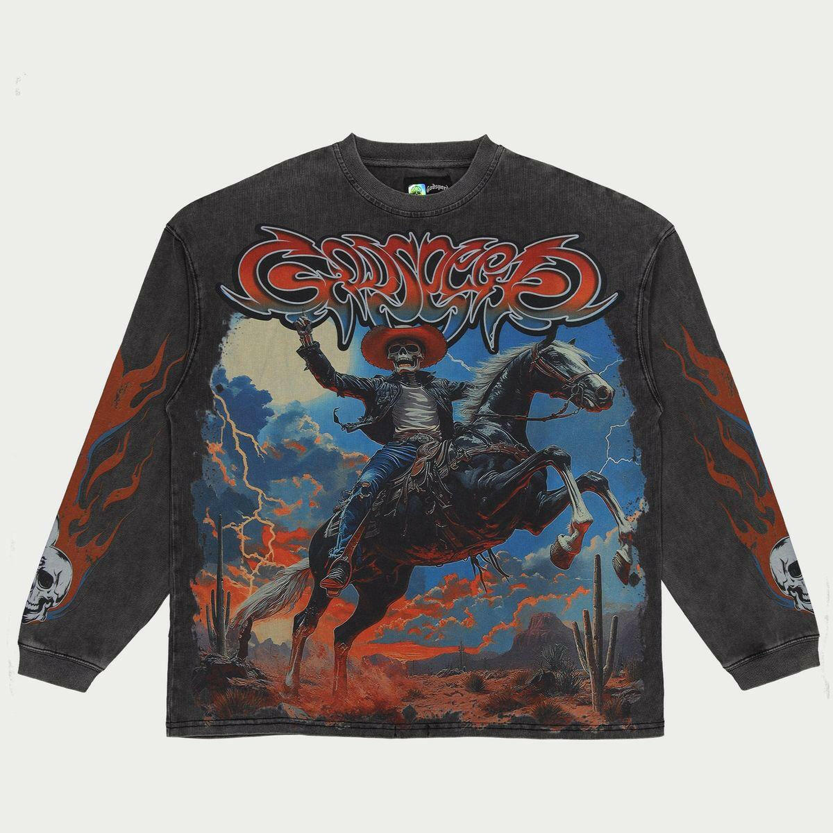 Godspeed Cowboy From Hell Long Sleeve Tee