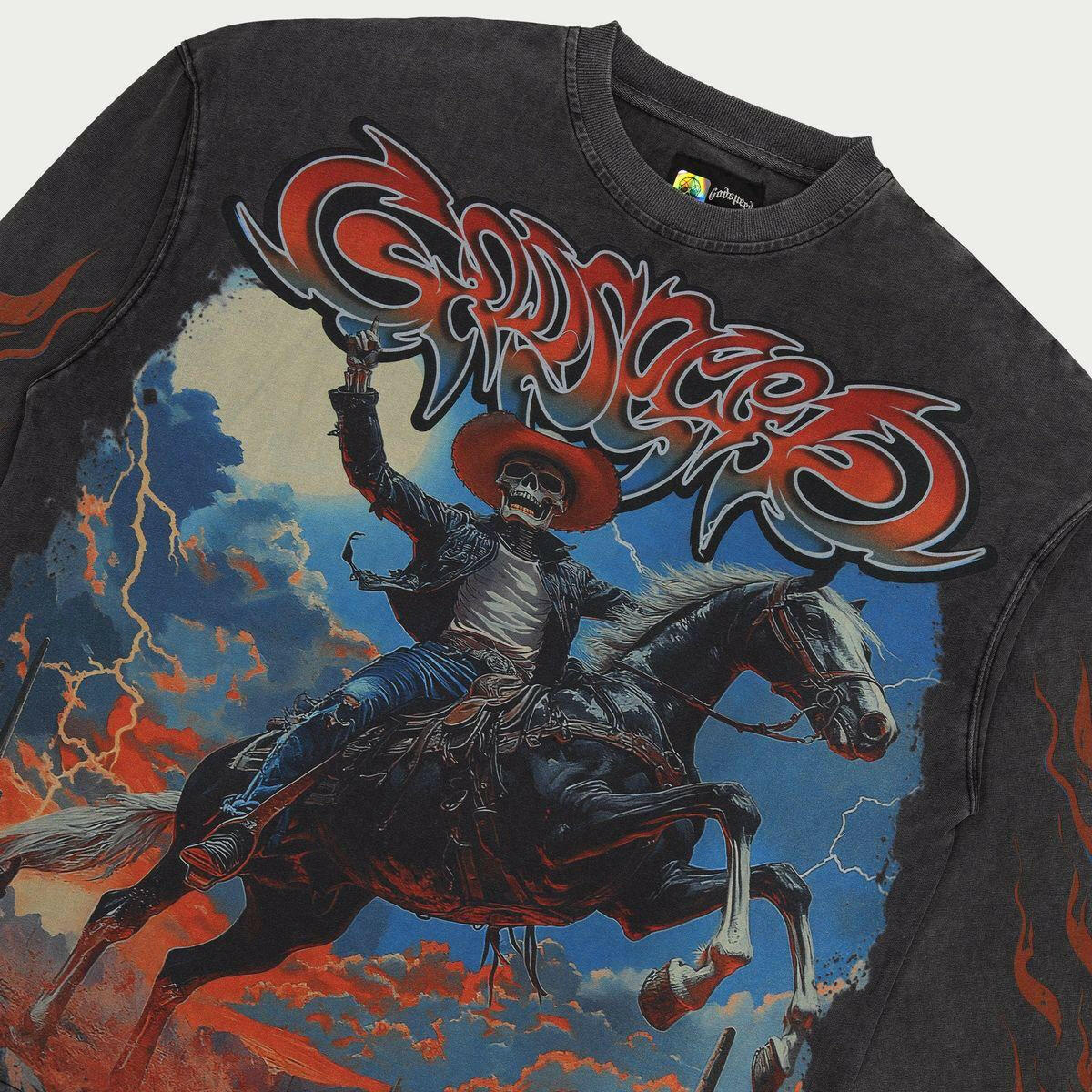 Godspeed Cowboy From Hell Long Sleeve Tee