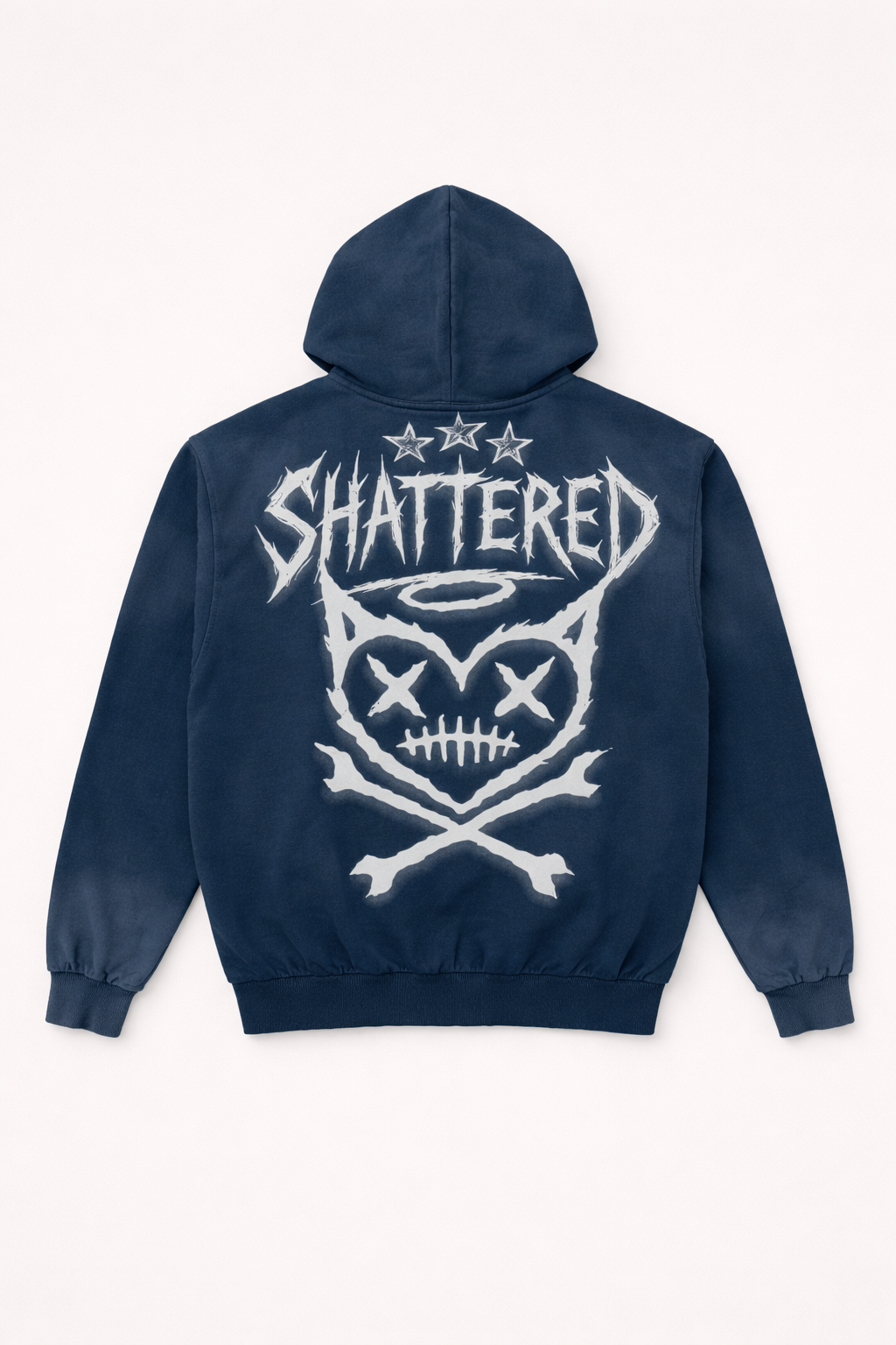 Shatterd Hearts "Head" Blue Hoodie