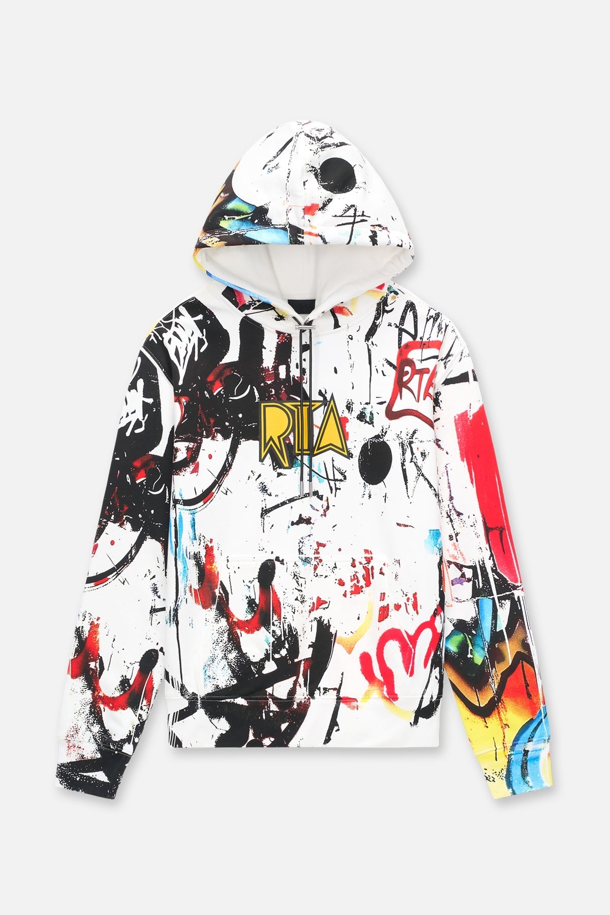 RtA Dion White Graffiti Hoodie 
