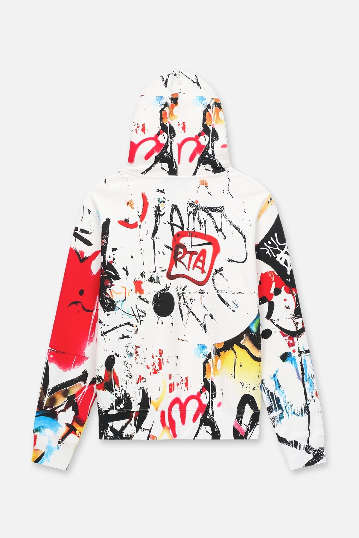 RtA Dion White Graffiti Hoodie 