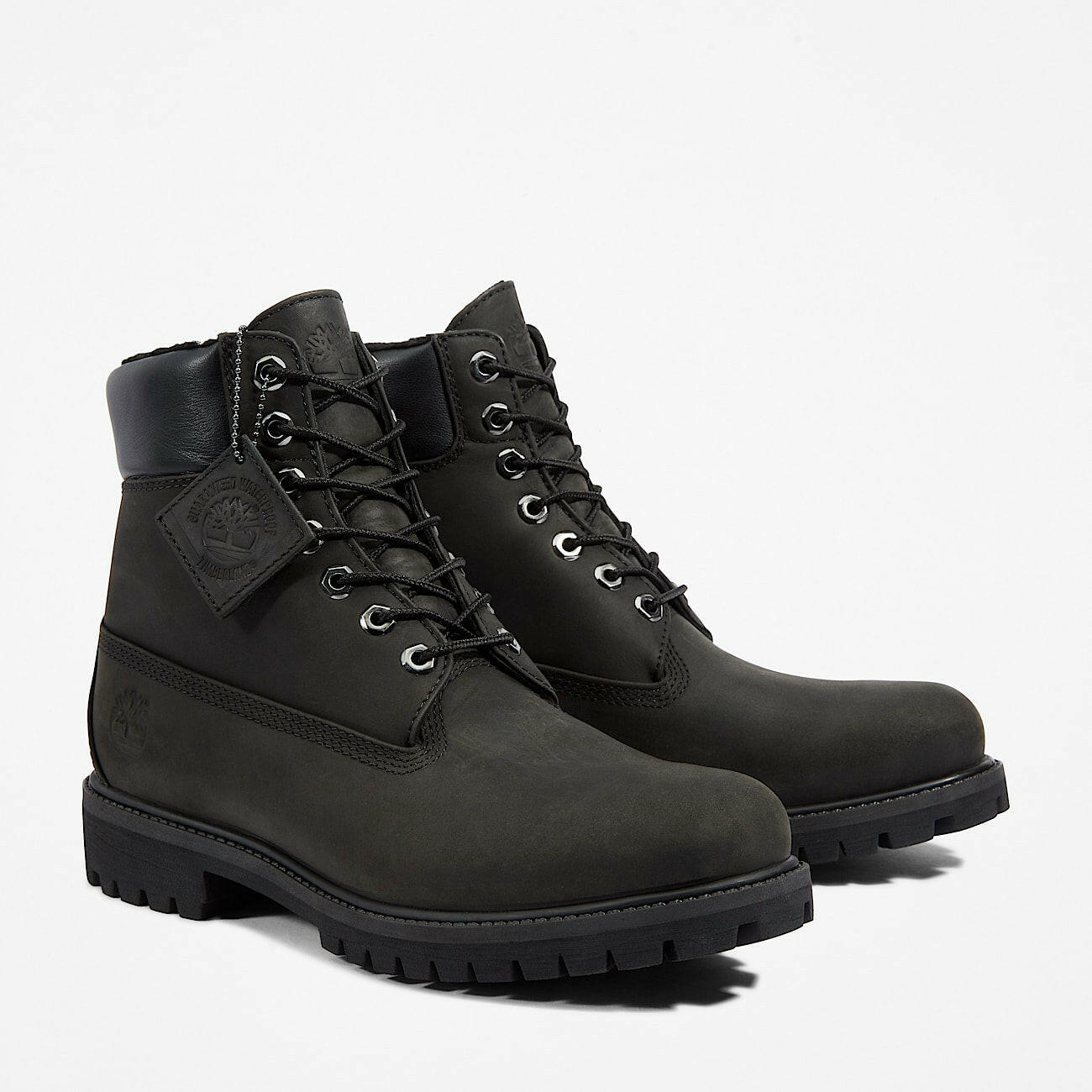 Timberland 6-Inch Premium Fur Line Black Men's Boots - Save 40%.