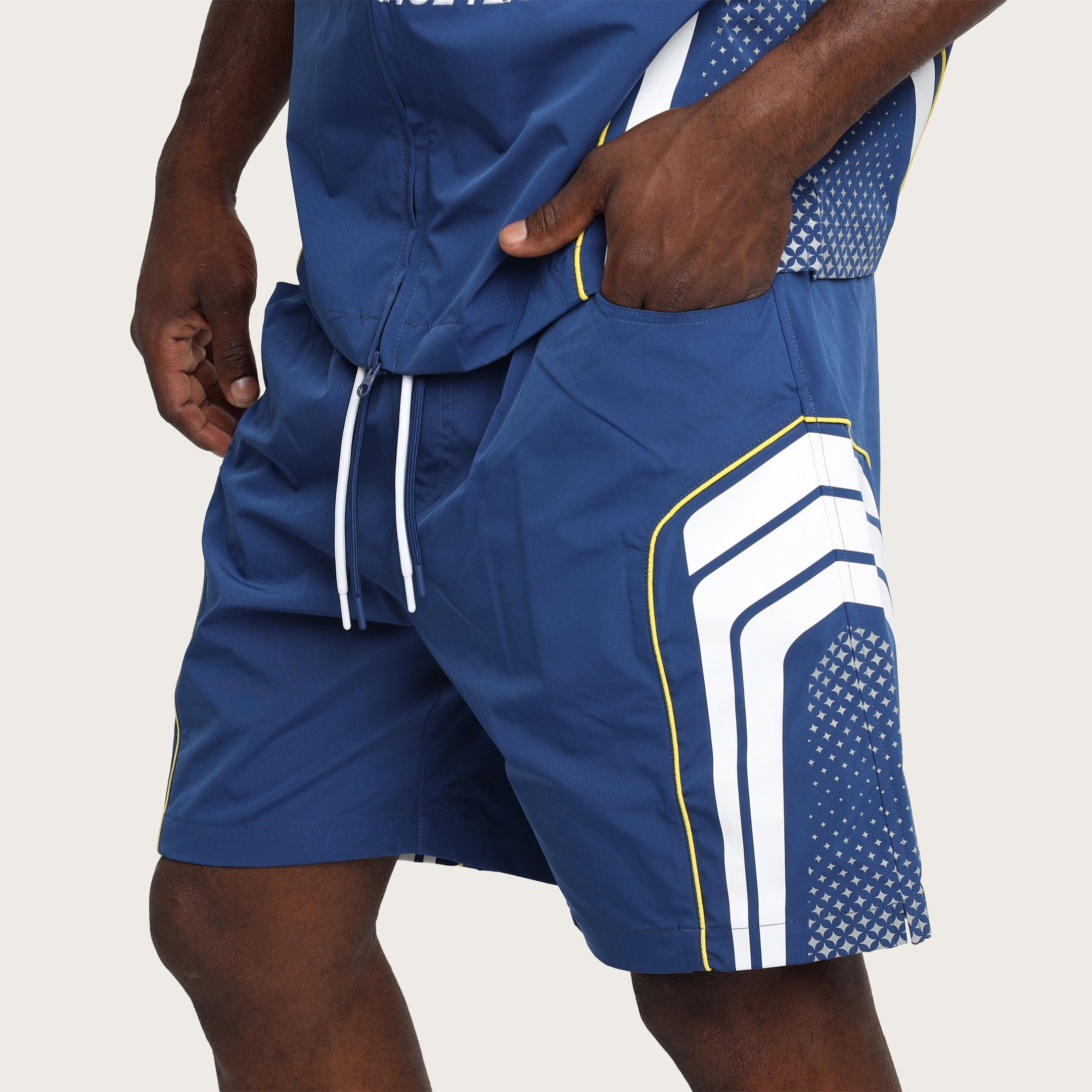 Smokerise Sets SmokeRise Oversized Cropped Triumph Woven Set - Blue SmokeRise Oversized Cropped Triumph Woven Set - Blue