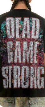 KDNK Dead Game Strong T-shirt featuring bold graphic design and comfortable fit, casual apparel for streetwear style.