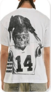 KDNK Touchdown Tee T-shirt featuring a bold football touchdown graphic on a casual cotton shirt.