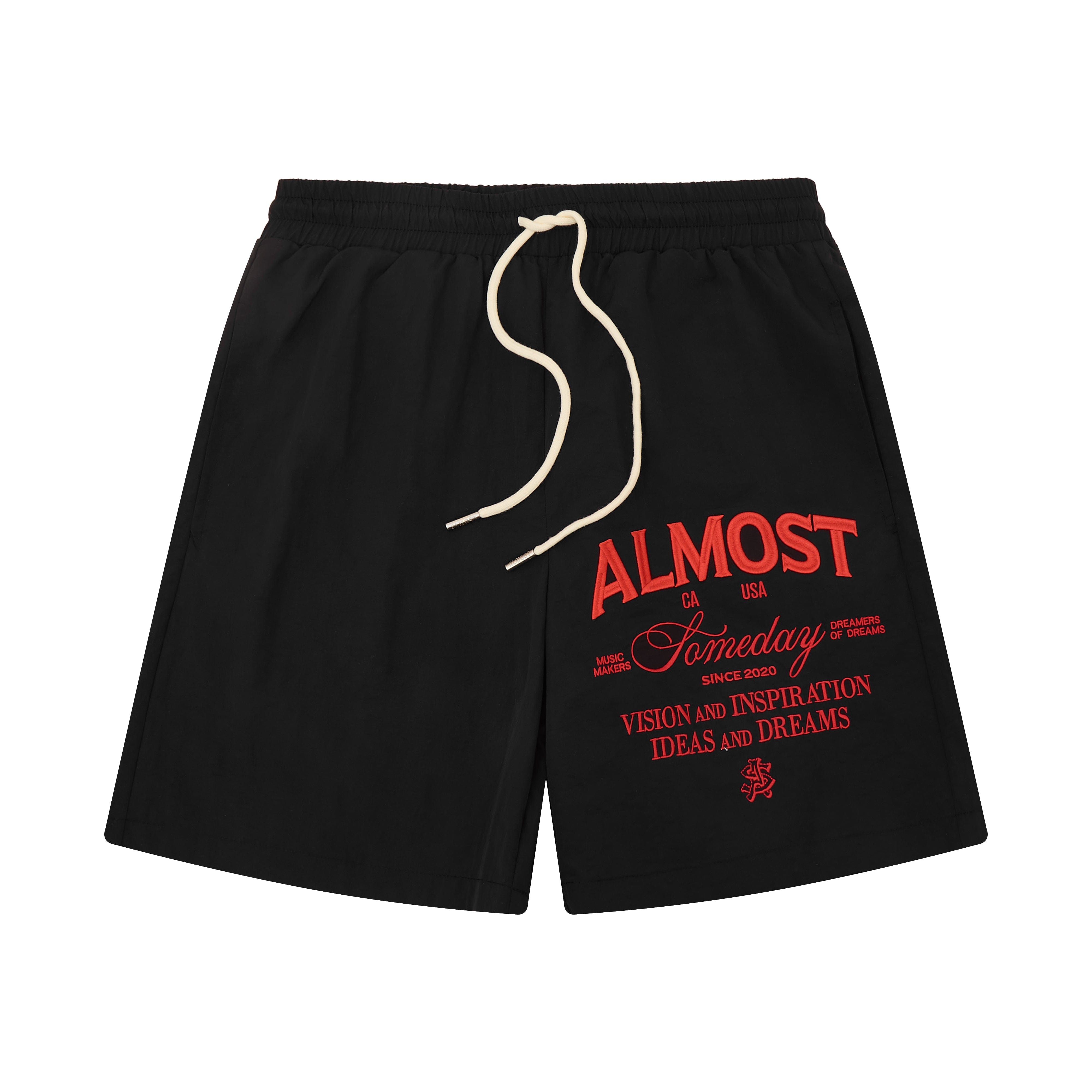 Almost Someday T-Shirts Almost Someday Beverly Black Nylon Shorts Almost Someday Beverly Black Nylon Shorts