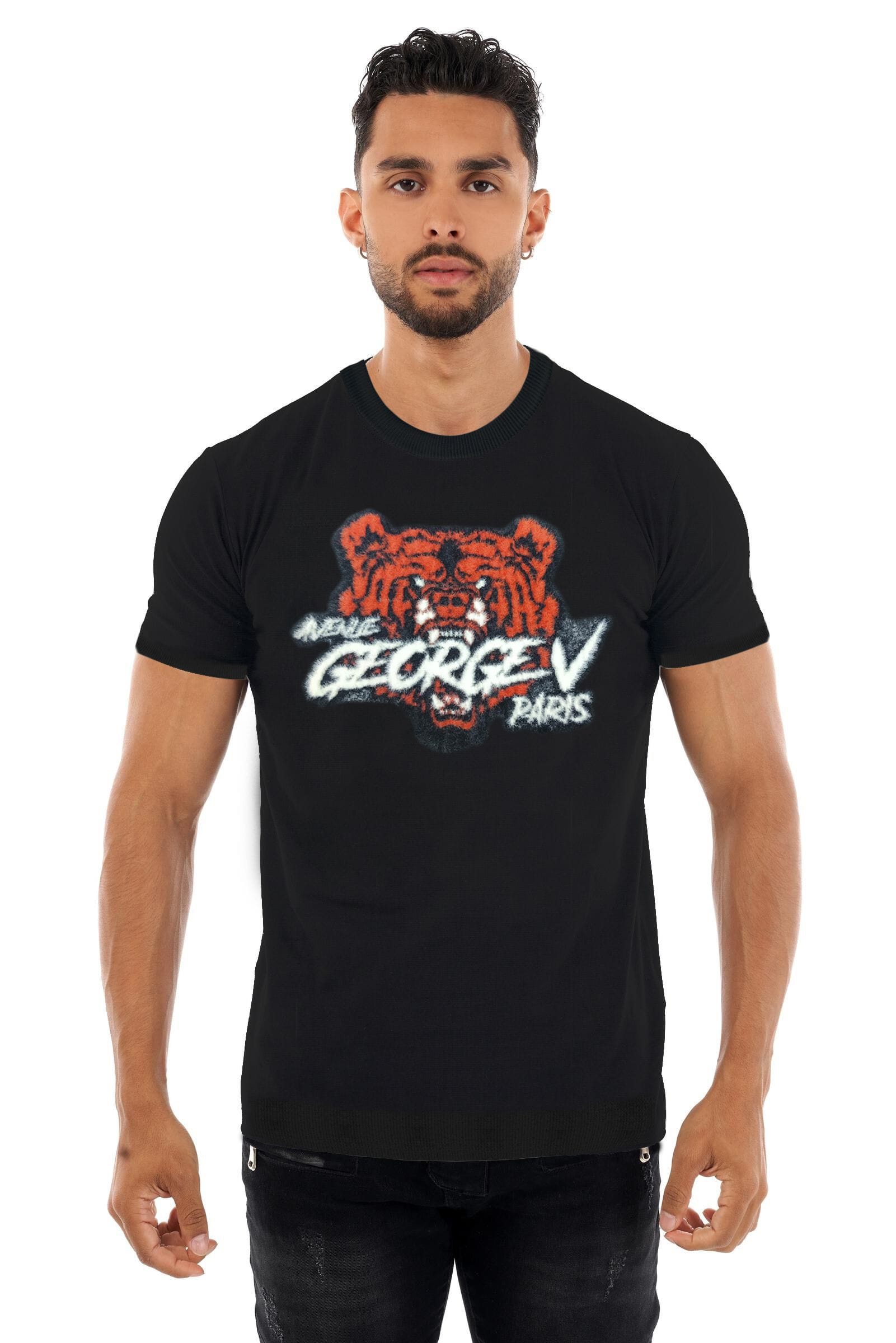 Avenue George V Paris T-Shirts Avenue George V Knitted Tiger Tee Avenue George V Knitted Tiger Tee