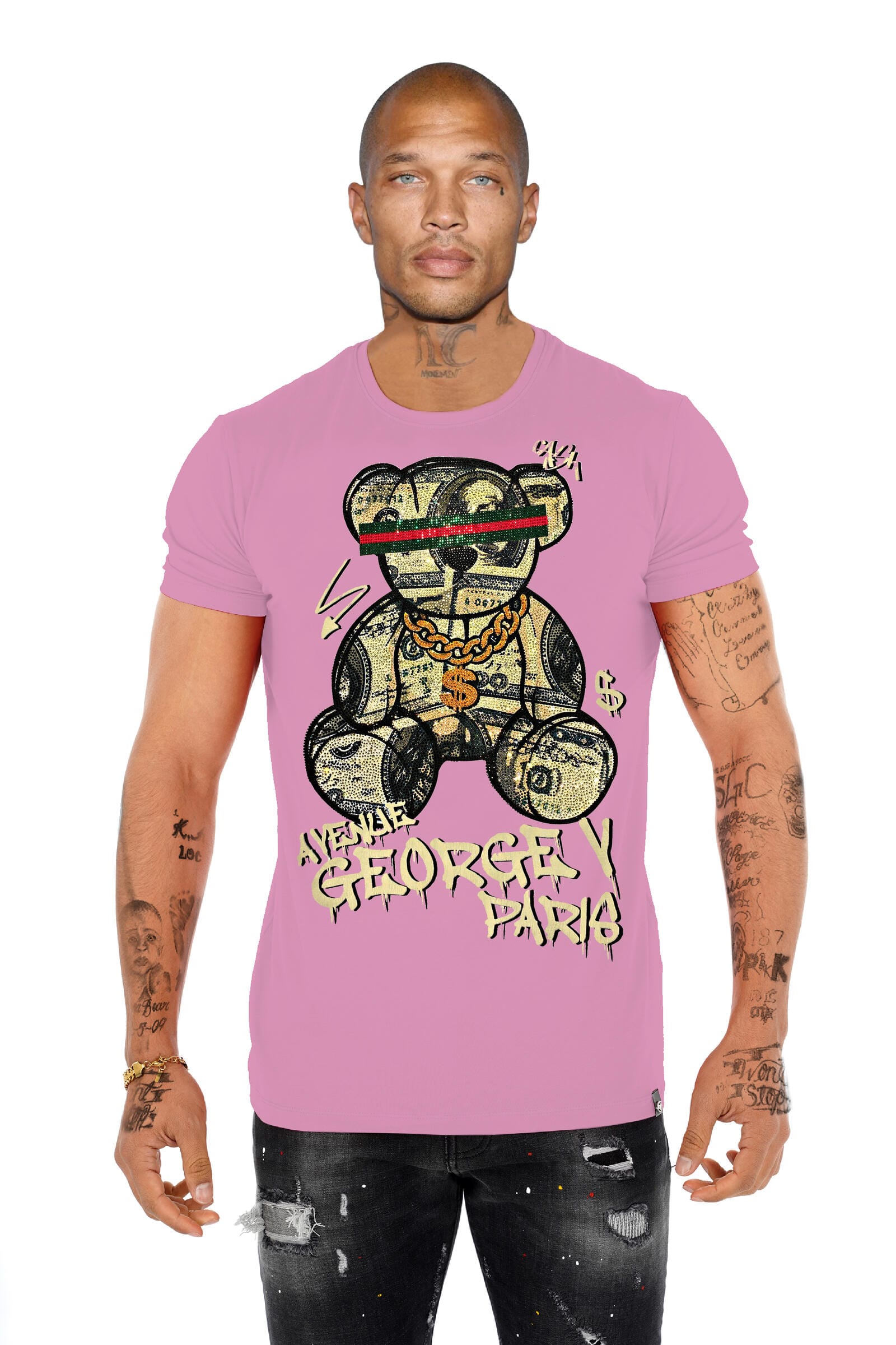 Avenue George V Paris T-Shirts Avenue George V Pink Gucci Teddy Bear Tee Avenue George V Pink Gucci Teddy Bear Tee
