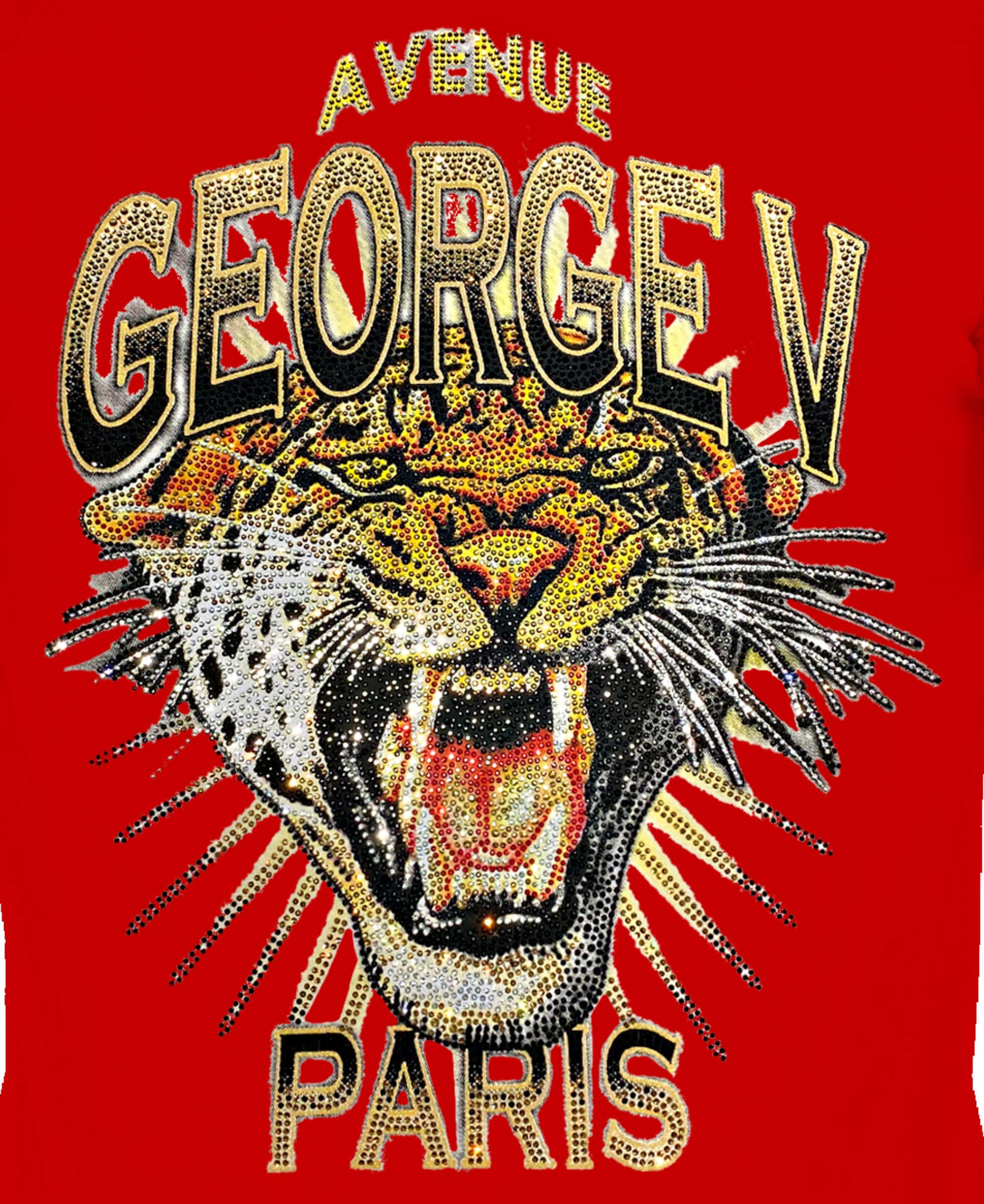 Avenue George V Paris T-Shirts Avenue George V Tiger Red Tee Avenue George V Tiger Red Tee