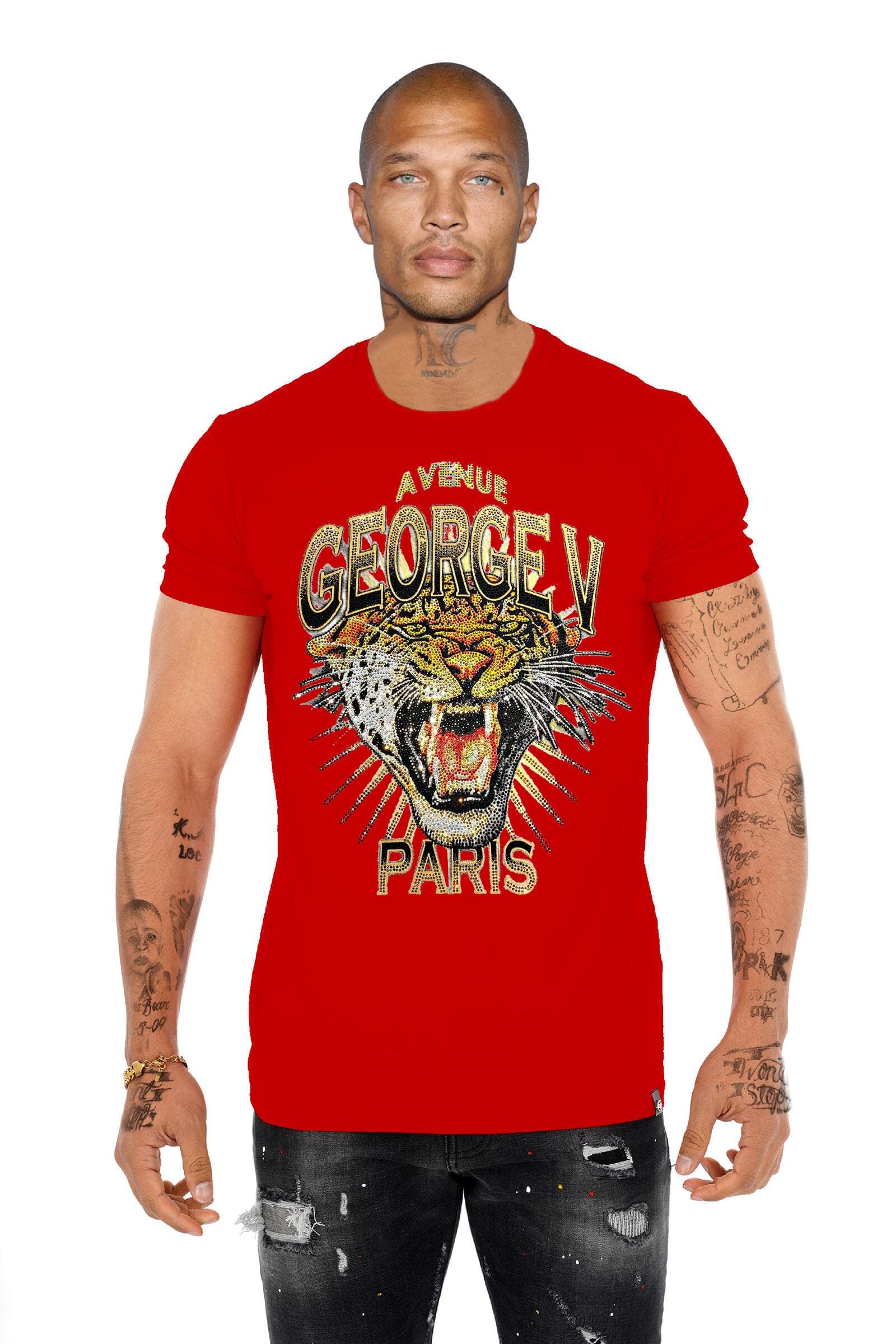 Avenue George V Paris T-Shirts Avenue George V Tiger Red Tee Avenue George V Tiger Red Tee