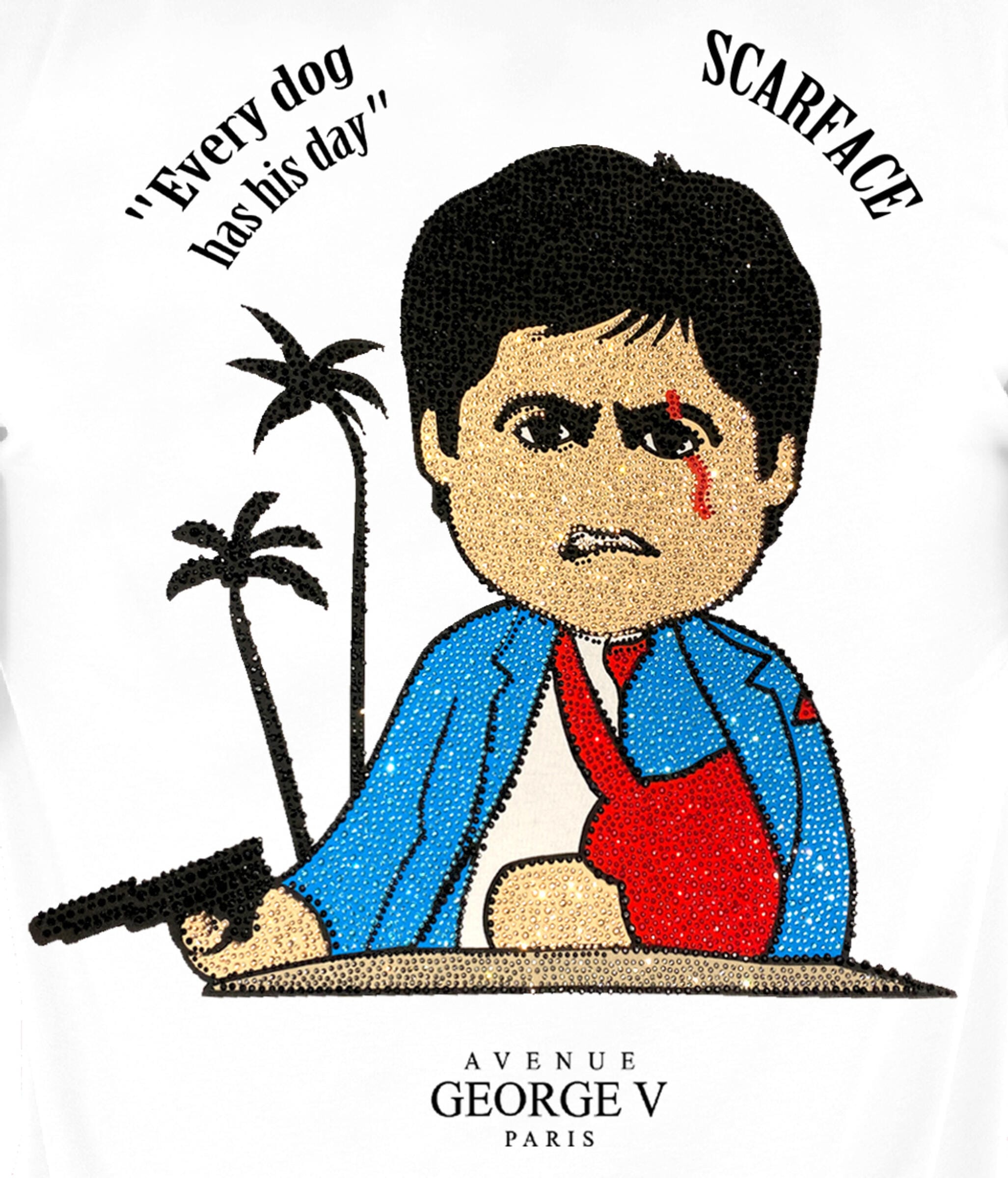 Avenue George V Paris T-Shirts Avenue George V White Scarface Tee Avenue George V White Scarface Tee
