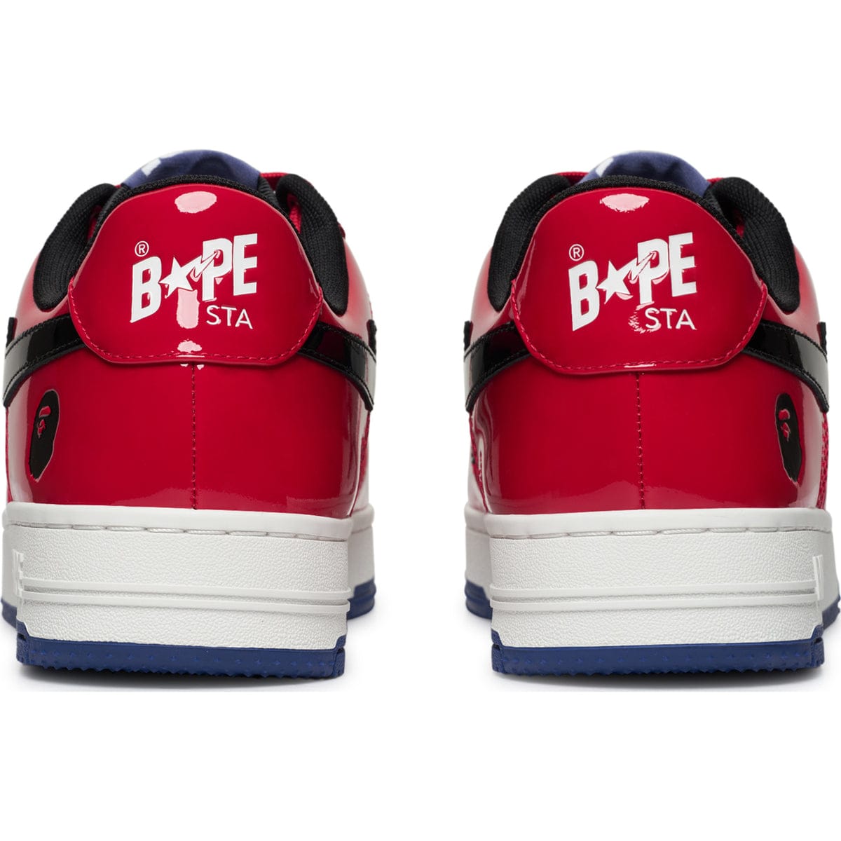 Bape Sneakers Bape Sta #1 Shiny-Patent Leather Shoes Bape Sta #1 Shiny-Patent Leather Shoes